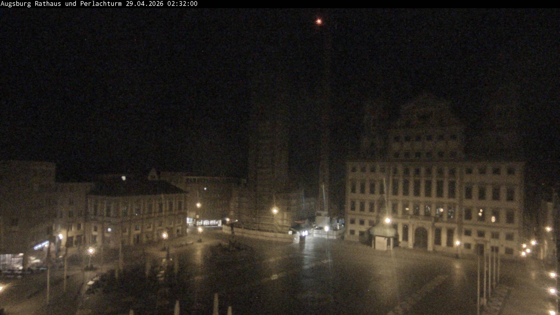 Archiv Foto Webcam Augsburger Rathausplatz und Perlachturm