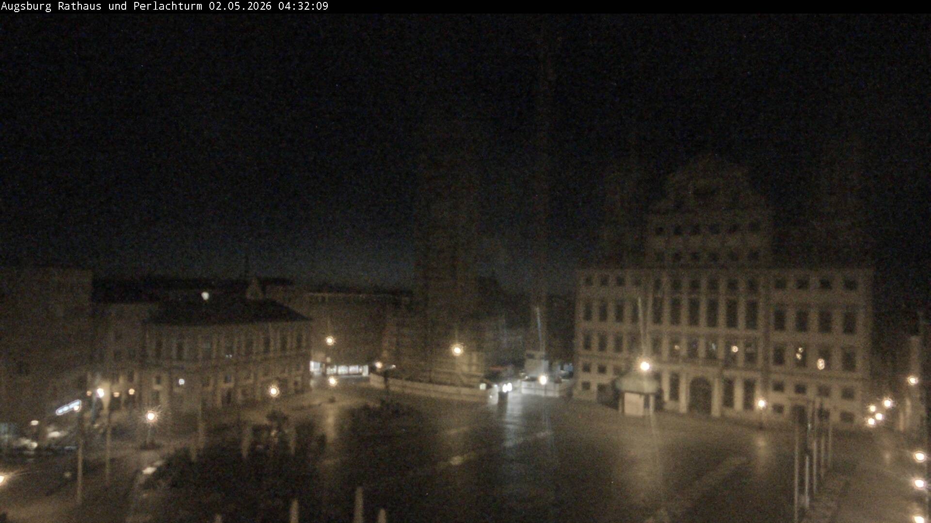 Archiv Foto Webcam Augsburger Rathausplatz und Perlachturm