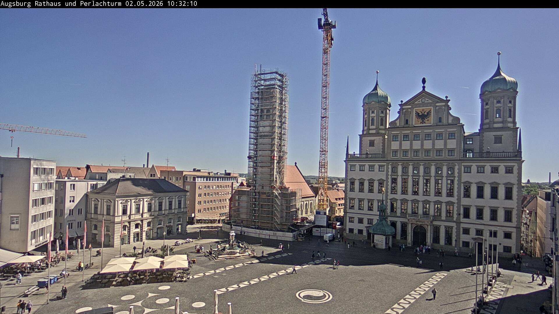 Archived image Webcam Rathausplatz in Augsburg, Bavaria