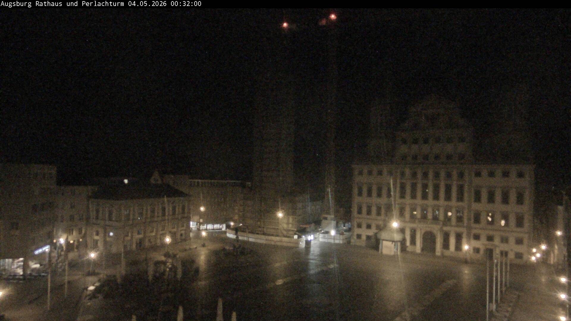 Archiv Foto Webcam Augsburger Rathausplatz und Perlachturm