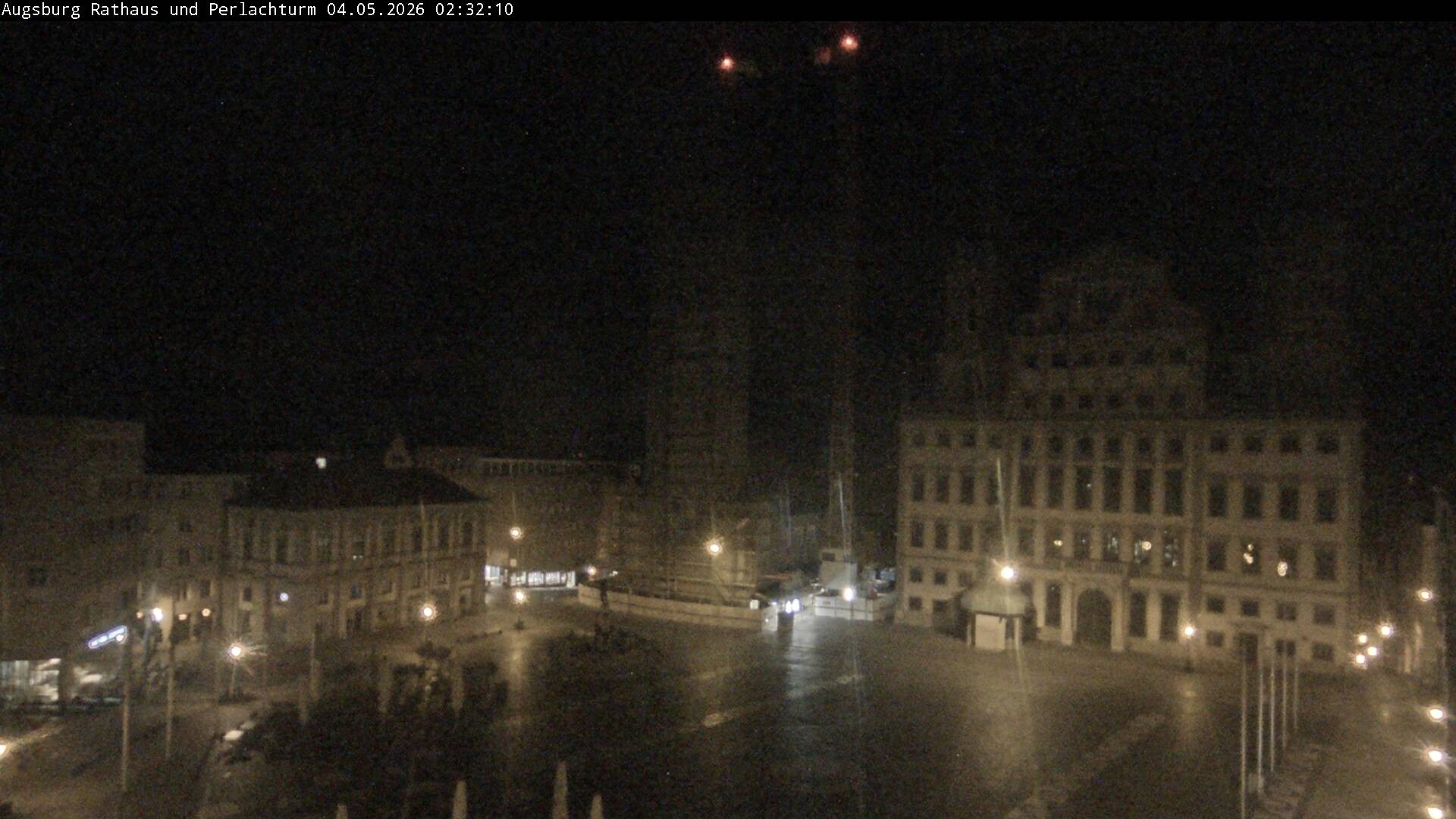 Archiv Foto Webcam Augsburger Rathausplatz und Perlachturm
