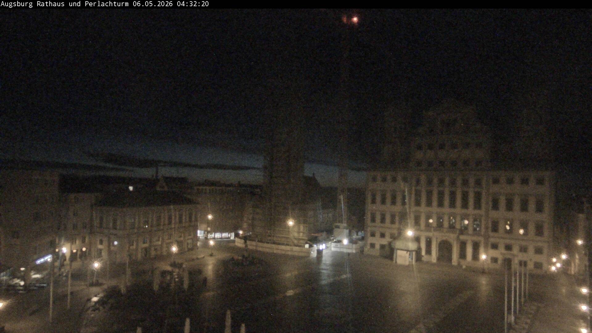 Archiv Foto Webcam Augsburger Rathausplatz und Perlachturm