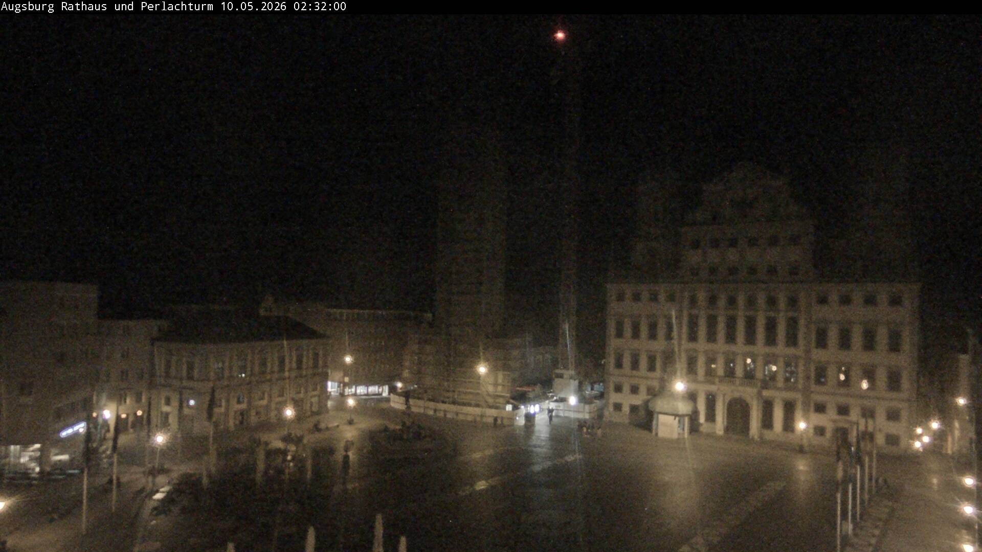 Archiv Foto Webcam Augsburger Rathausplatz und Perlachturm
