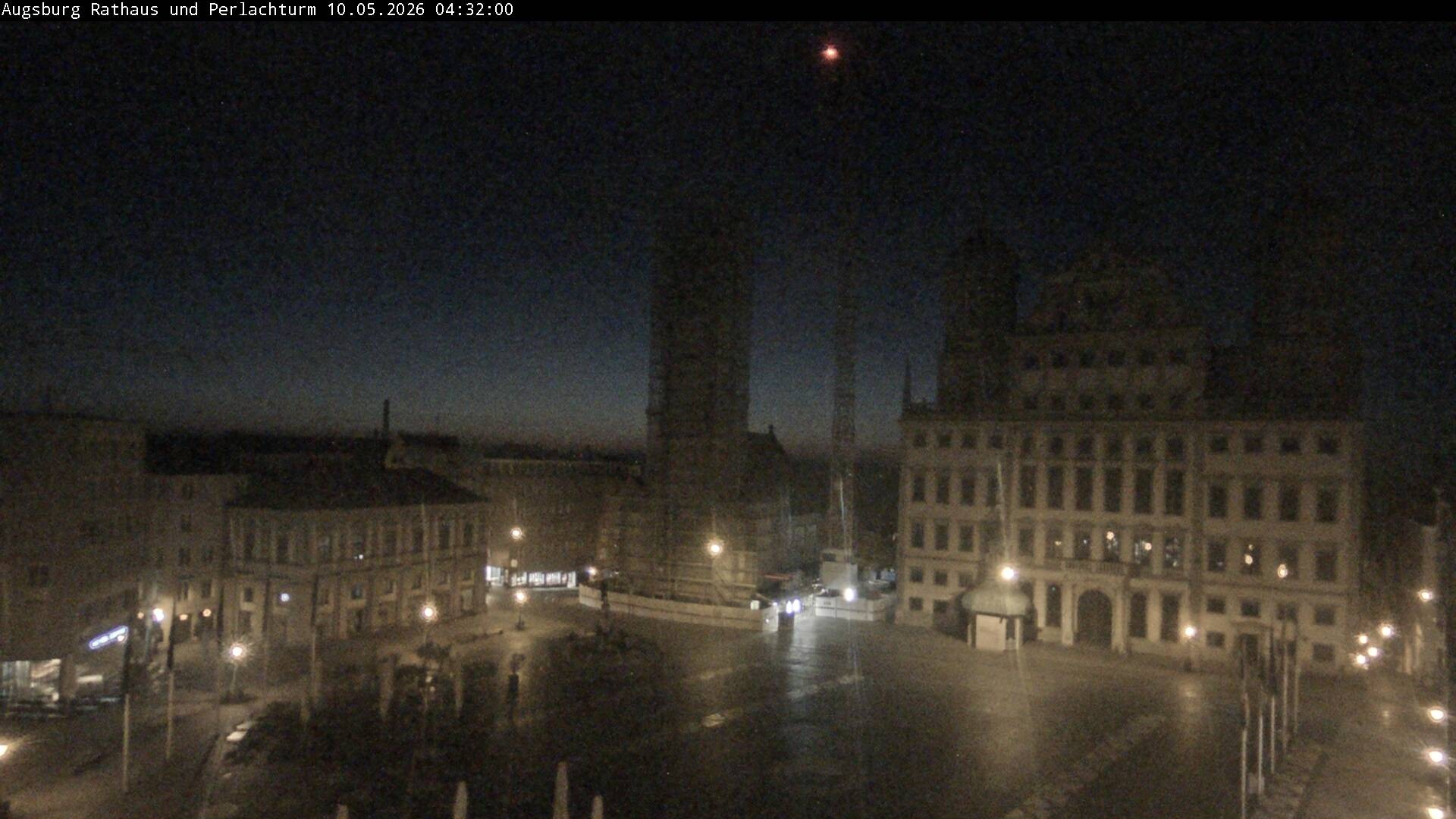 Archiv Foto Webcam Augsburger Rathausplatz und Perlachturm