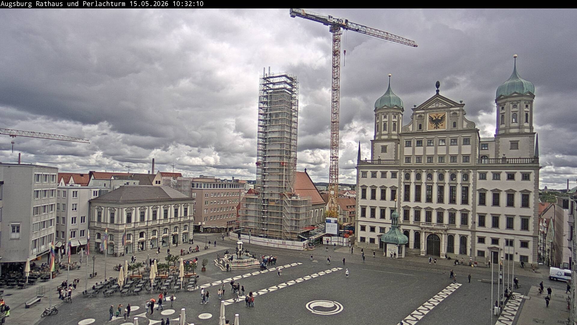 Archived image Webcam Rathausplatz in Augsburg, Bavaria