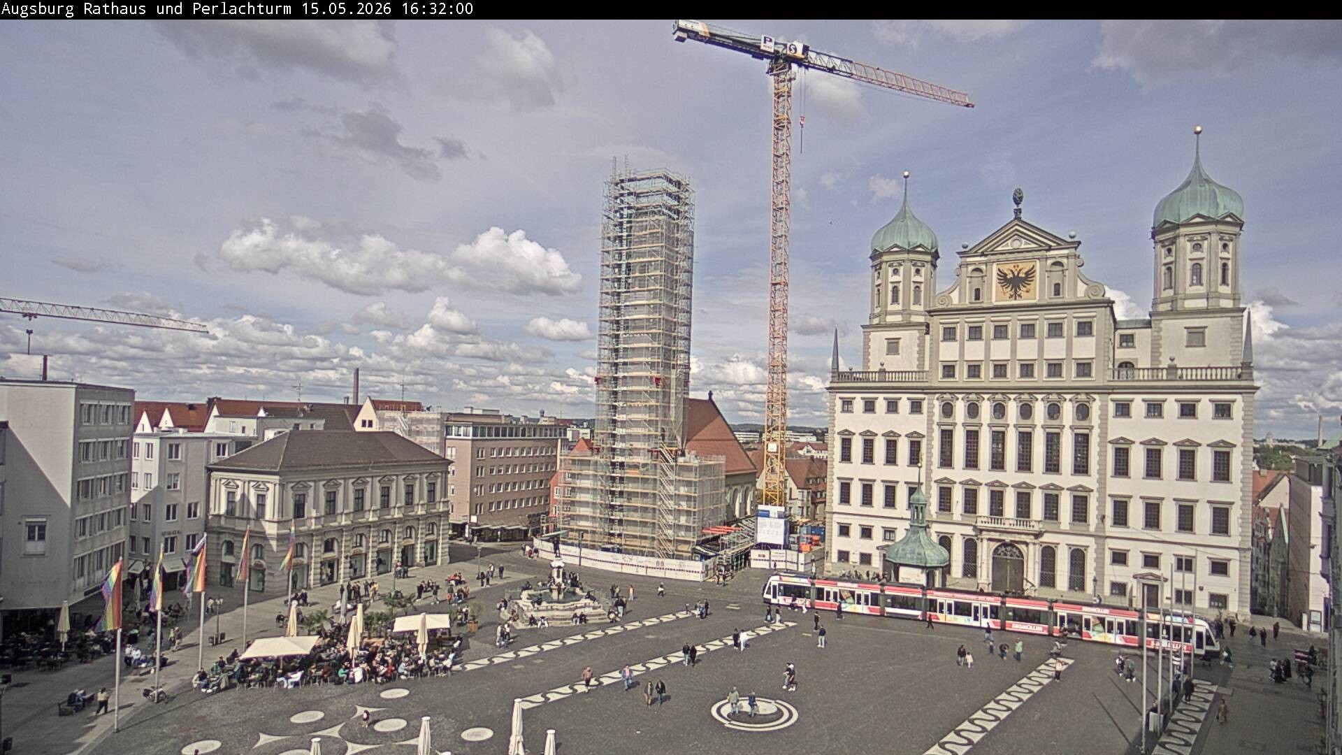 Archived image Webcam Rathausplatz in Augsburg, Bavaria