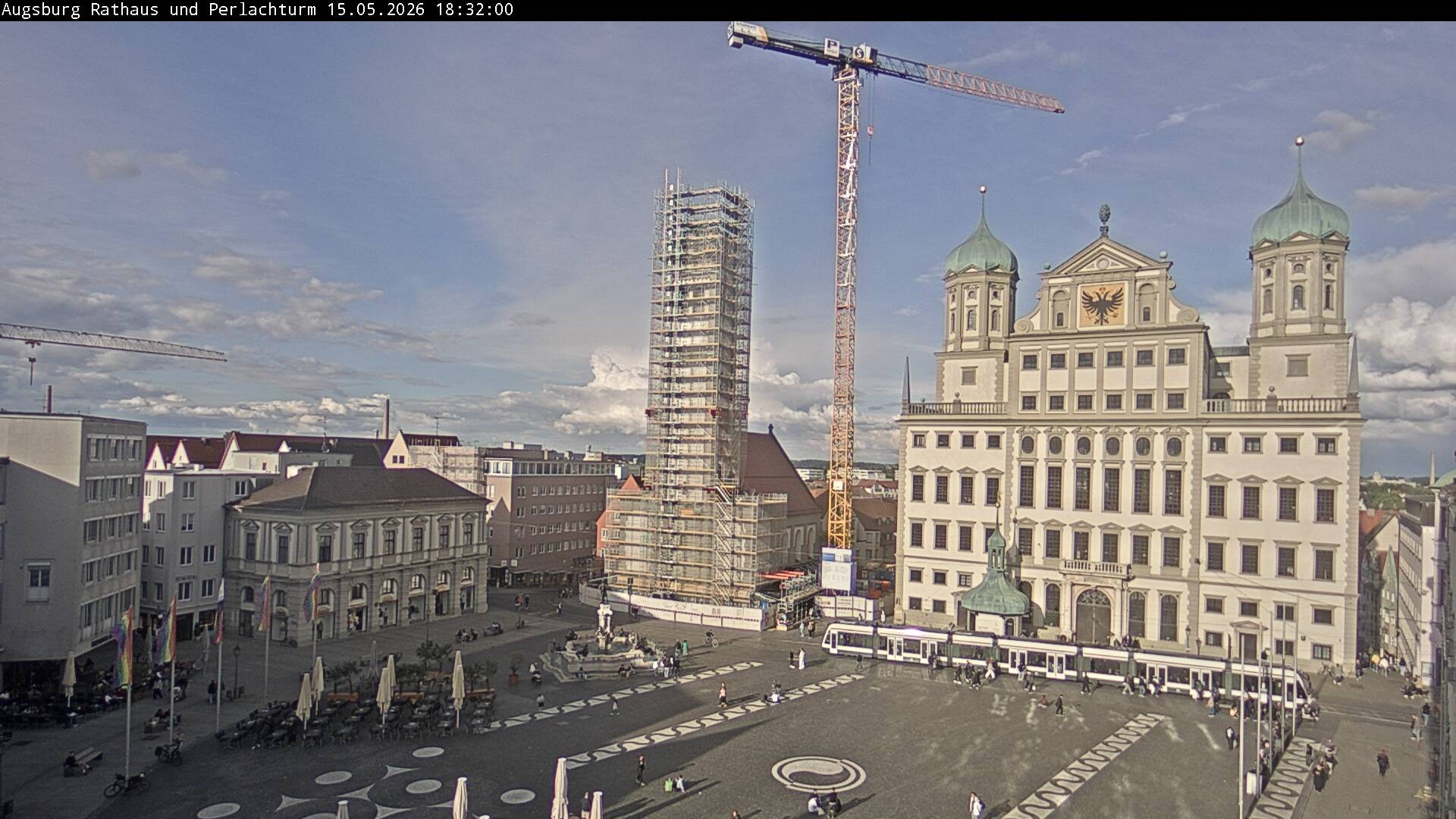 Archived image Webcam Rathausplatz in Augsburg, Bavaria