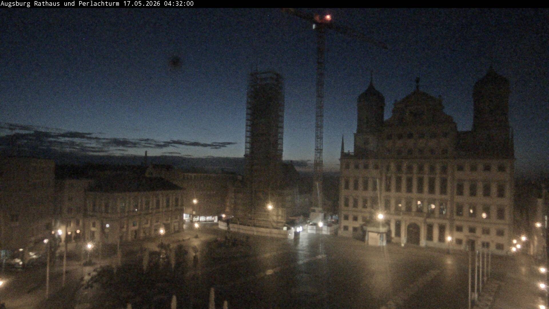 Archiv Foto Webcam Augsburger Rathausplatz und Perlachturm