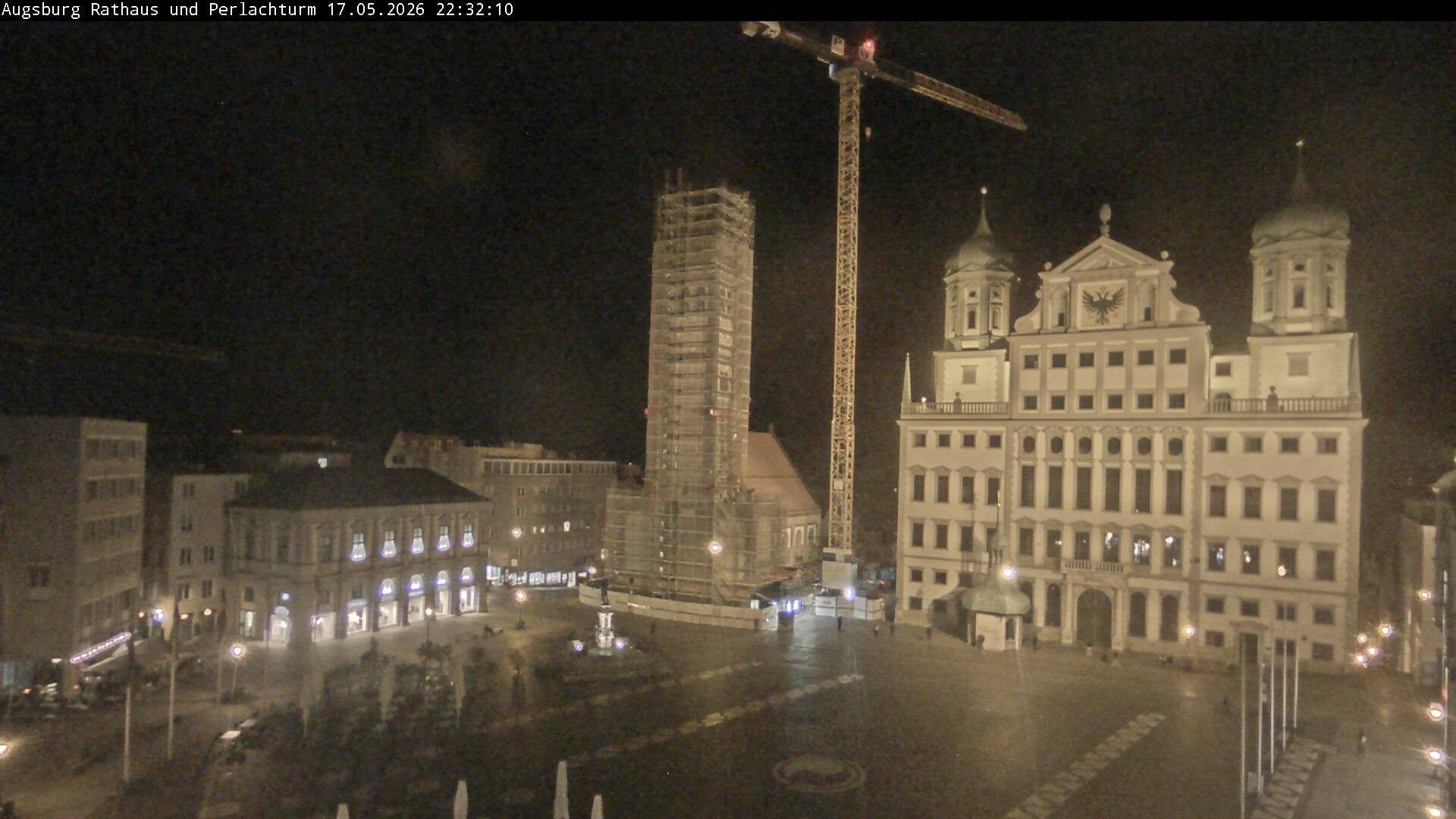 Archiv Foto Webcam Augsburger Rathausplatz und Perlachturm