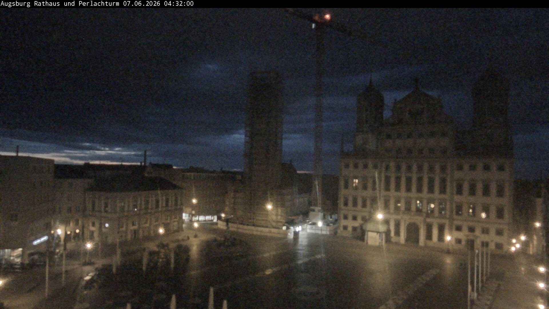 Archiv Foto Webcam Augsburger Rathausplatz und Perlachturm