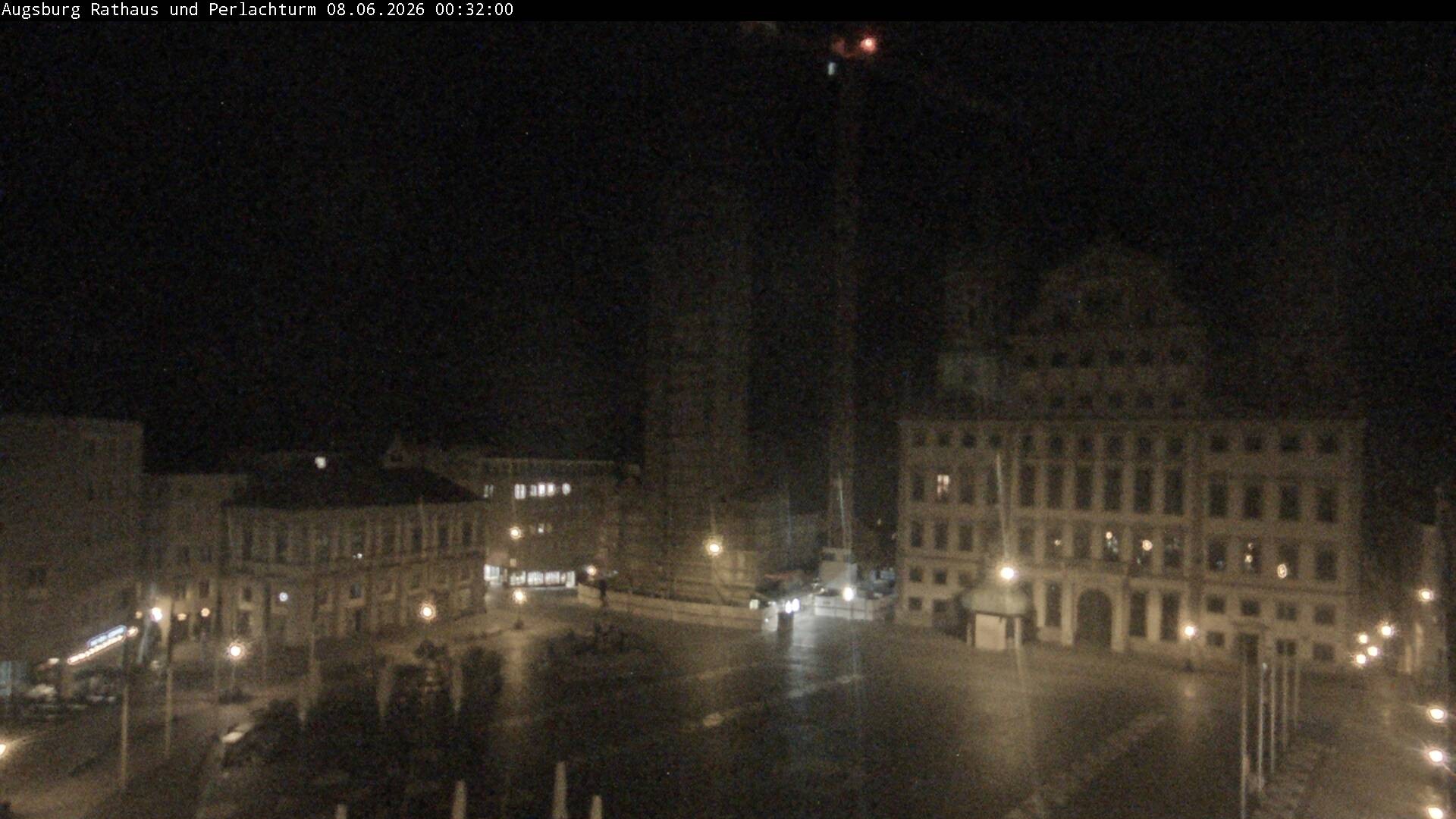 Archiv Foto Webcam Augsburger Rathausplatz und Perlachturm