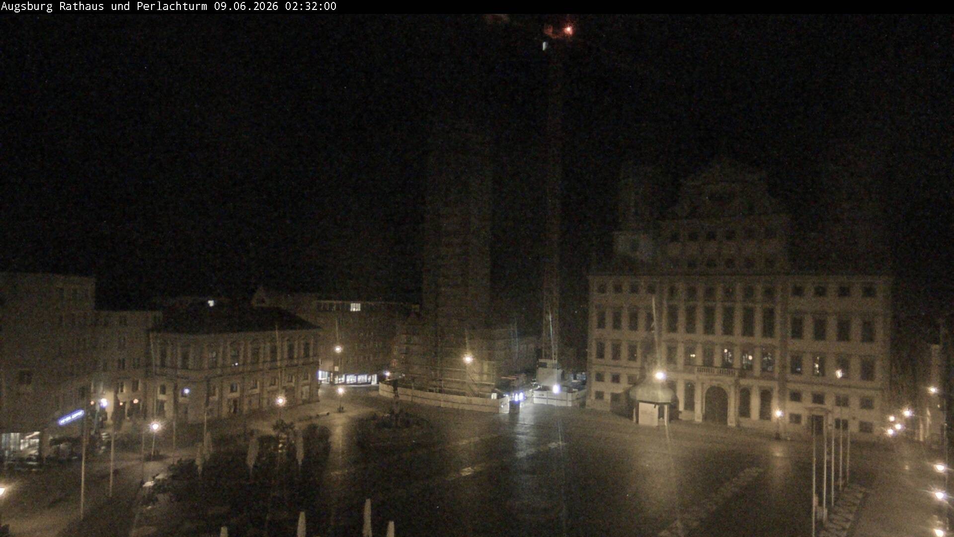 Archiv Foto Webcam Augsburger Rathausplatz und Perlachturm