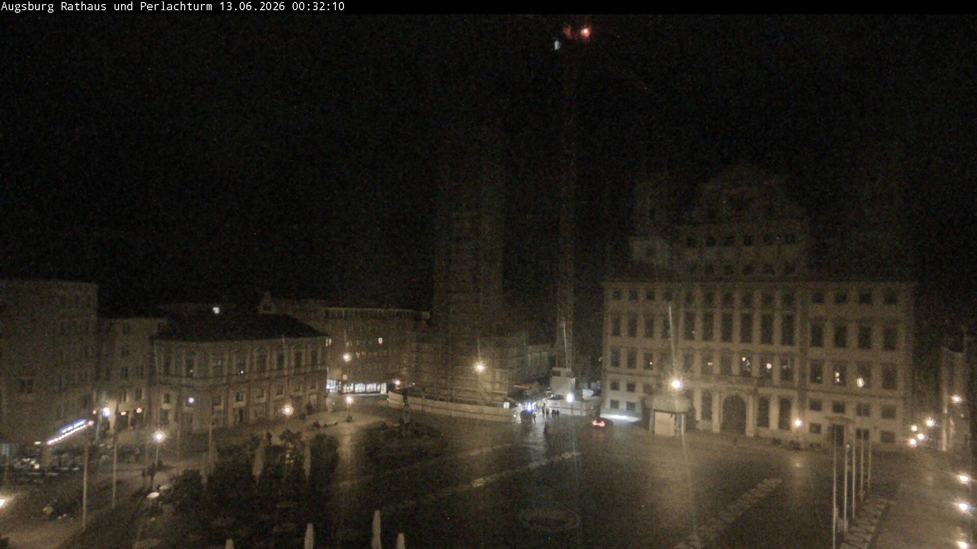 Archiv Foto Webcam Augsburger Rathausplatz und Perlachturm