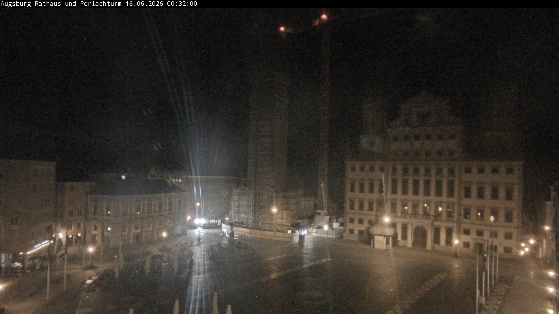 Archiv Foto Webcam Augsburger Rathausplatz und Perlachturm