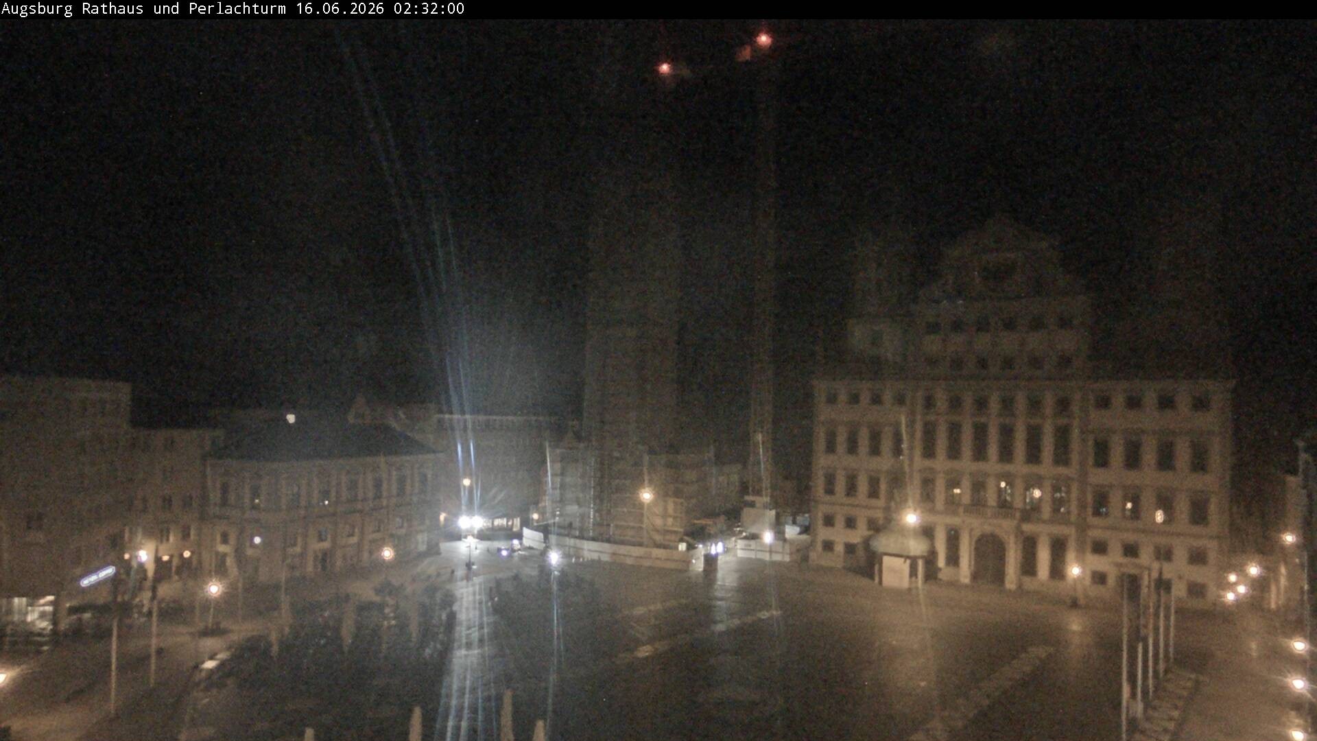 Archiv Foto Webcam Augsburger Rathausplatz und Perlachturm