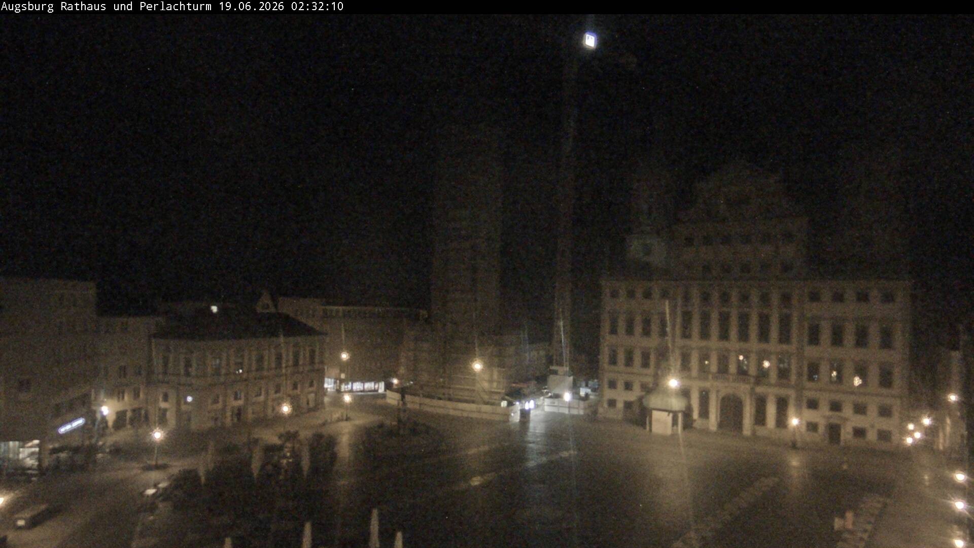 Archiv Foto Webcam Augsburger Rathausplatz und Perlachturm