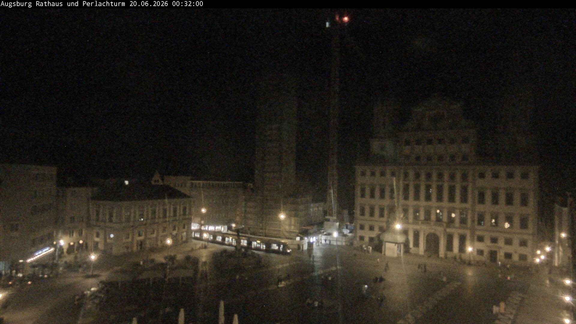 Archiv Foto Webcam Augsburger Rathausplatz und Perlachturm