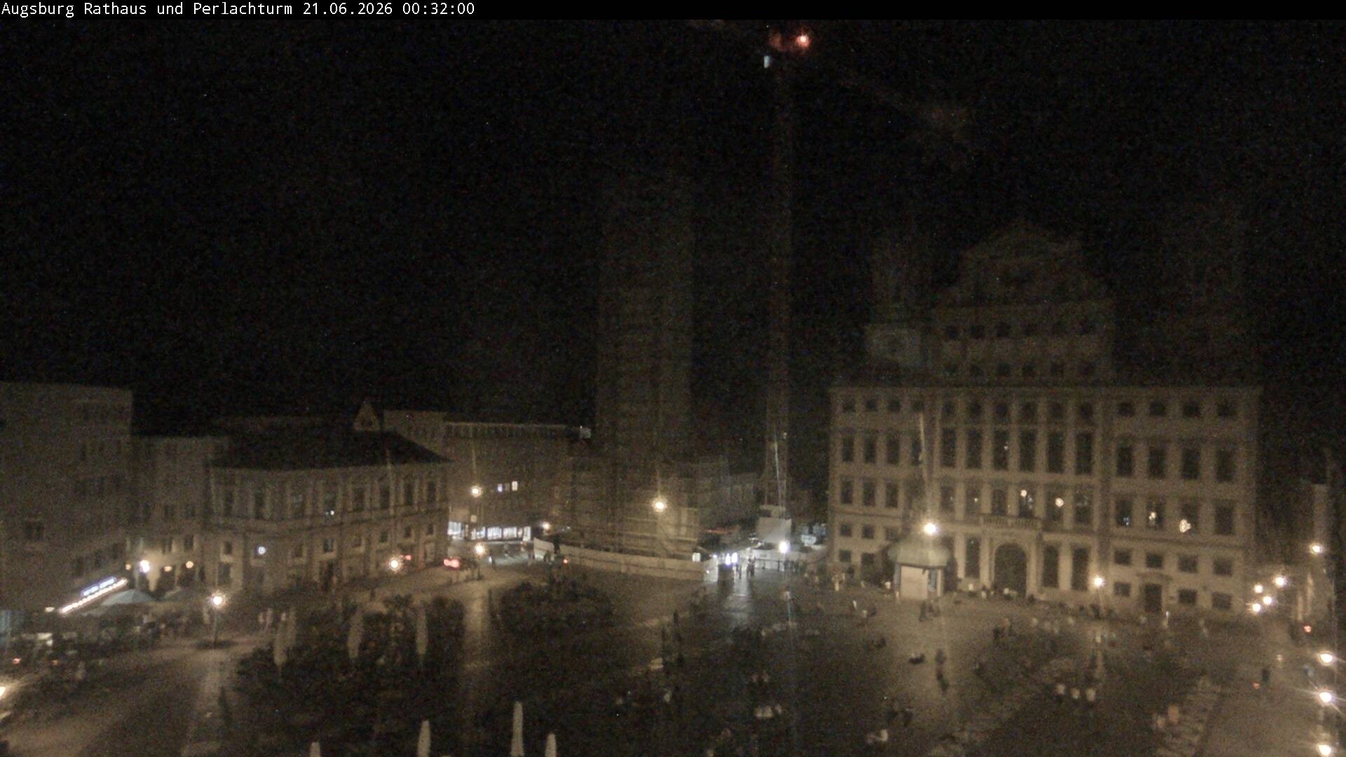 Archiv Foto Webcam Augsburger Rathausplatz und Perlachturm