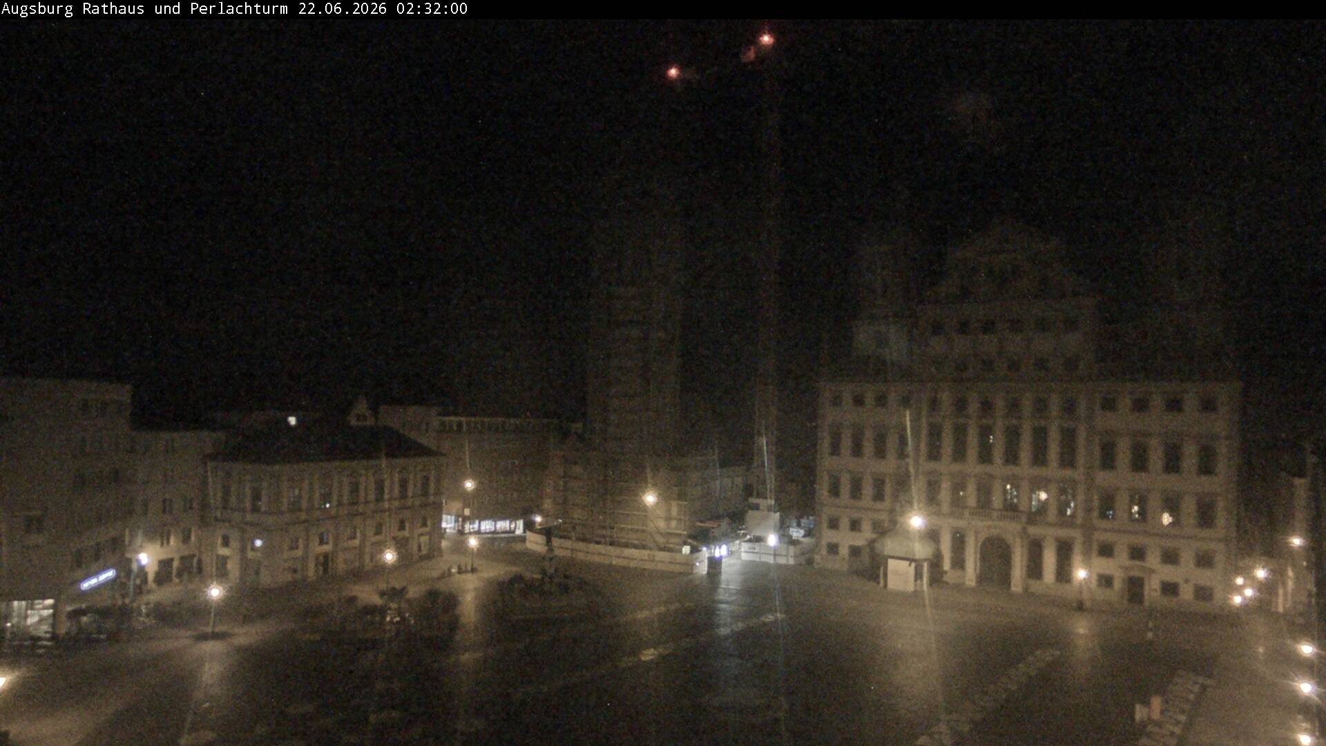 Archiv Foto Webcam Augsburger Rathausplatz und Perlachturm