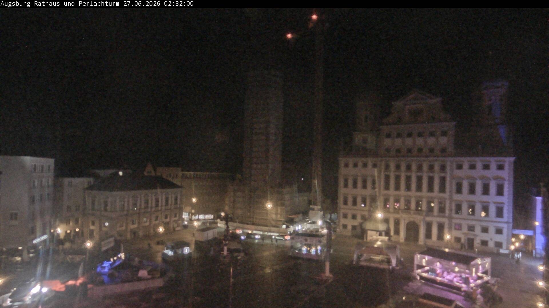 Archiv Foto Webcam Augsburger Rathausplatz und Perlachturm