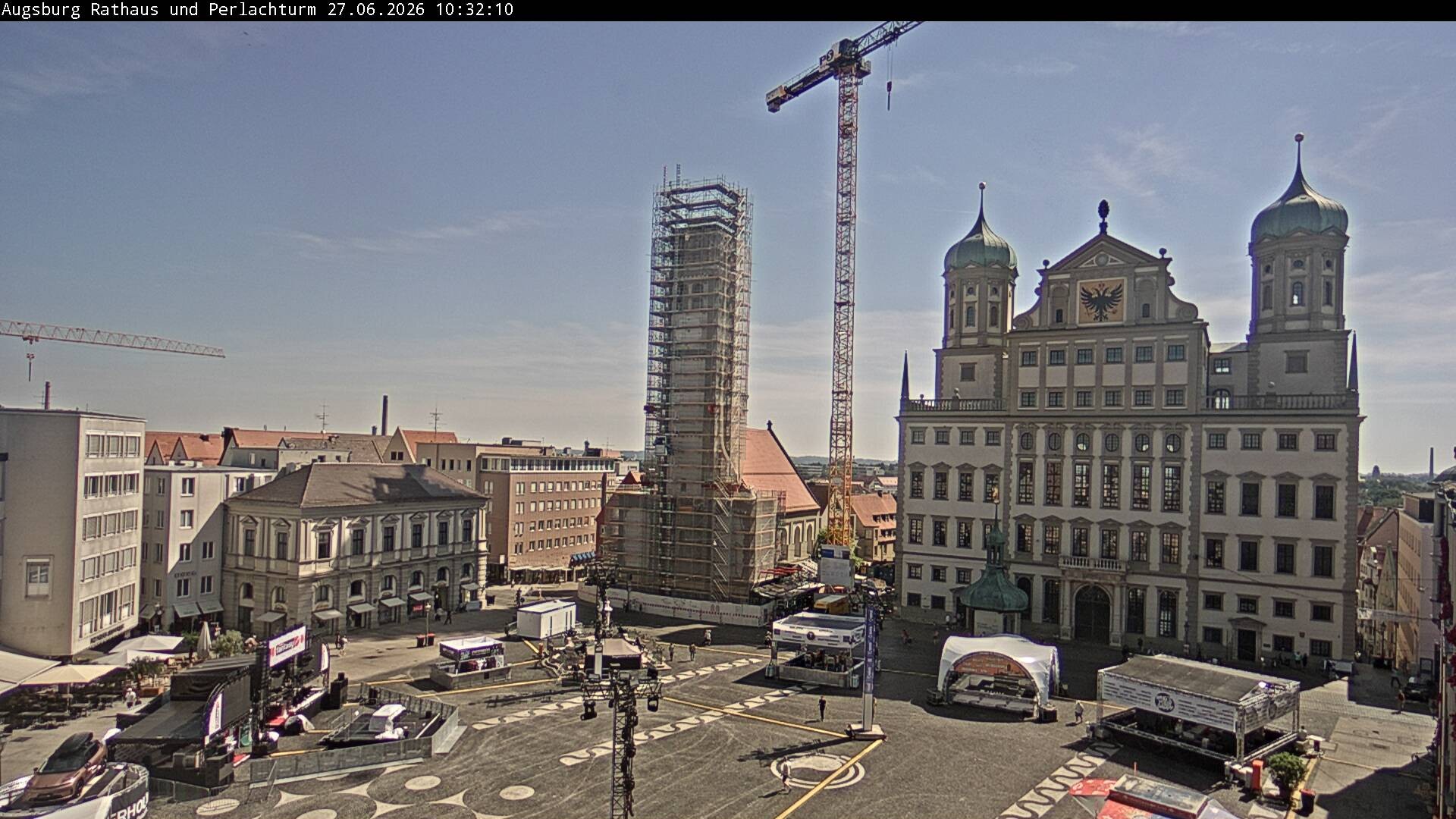 Archived image Webcam Rathausplatz in Augsburg, Bavaria