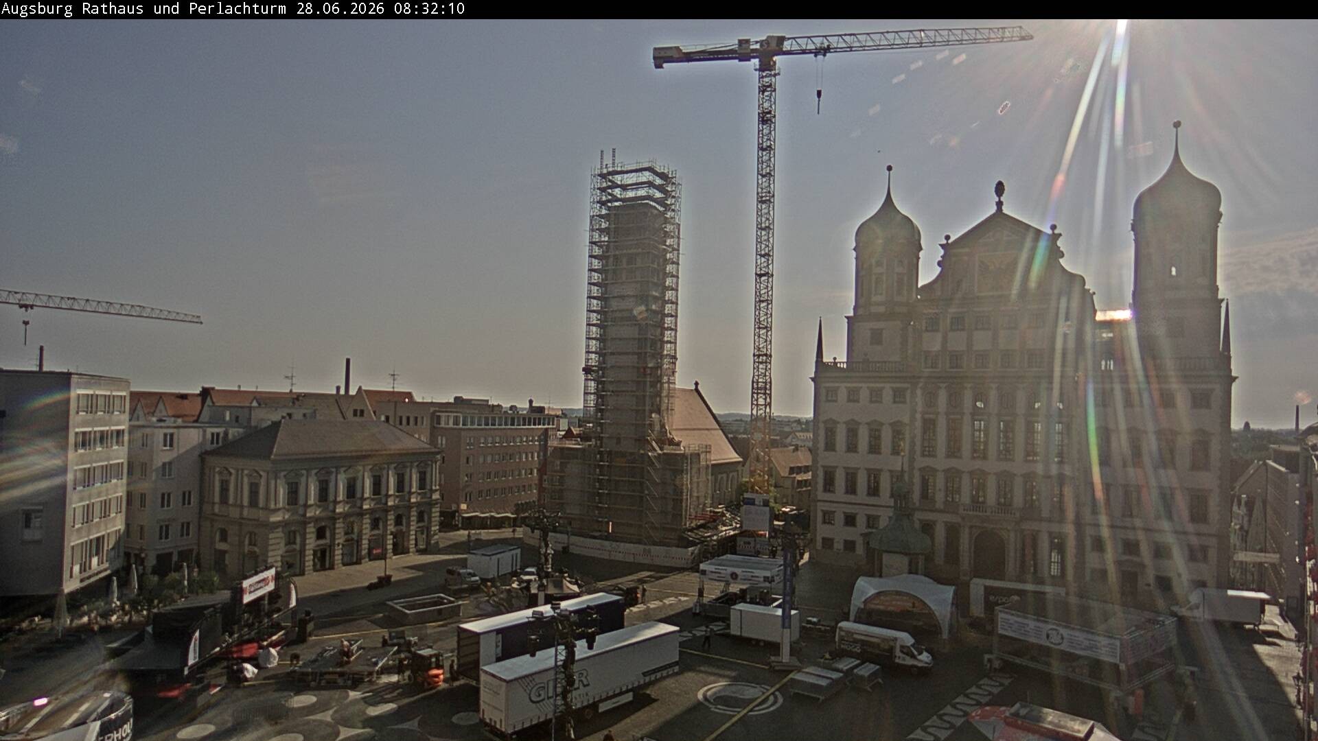 Archived image Webcam Rathausplatz in Augsburg, Bavaria
