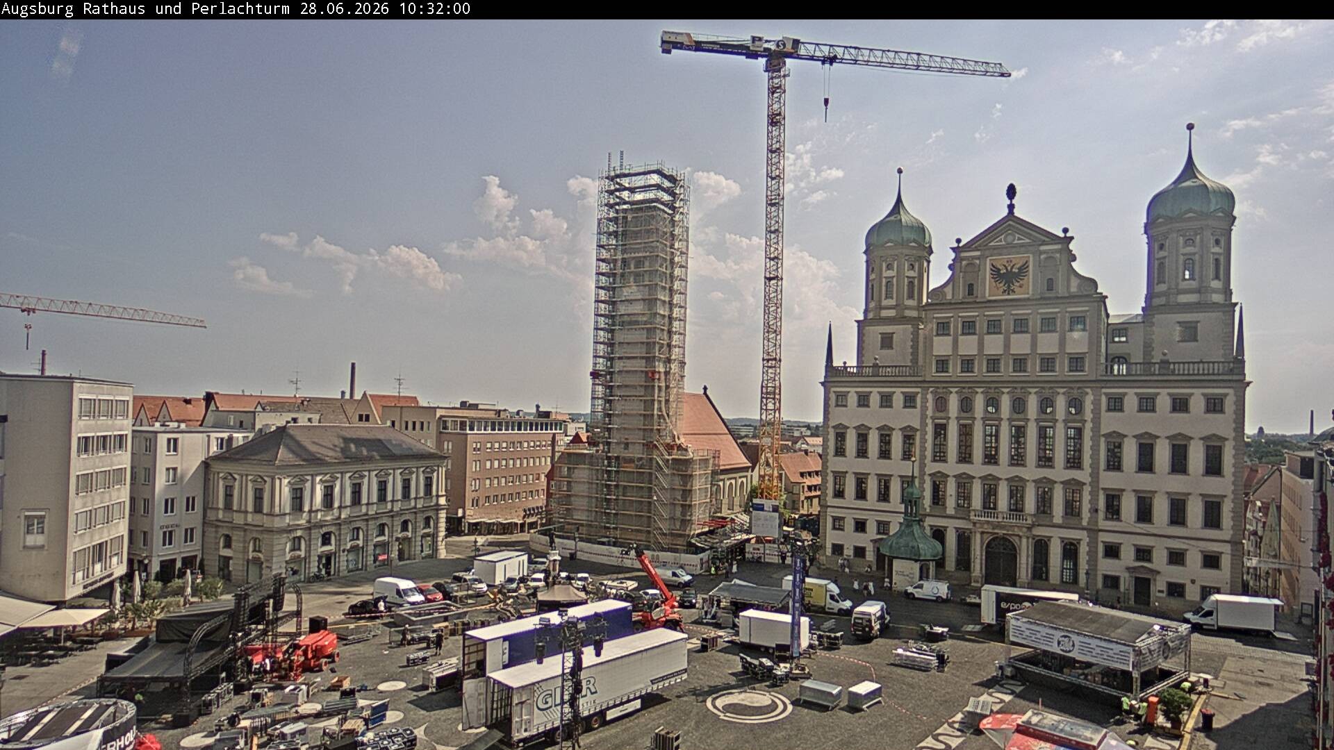 Archived image Webcam Rathausplatz in Augsburg, Bavaria