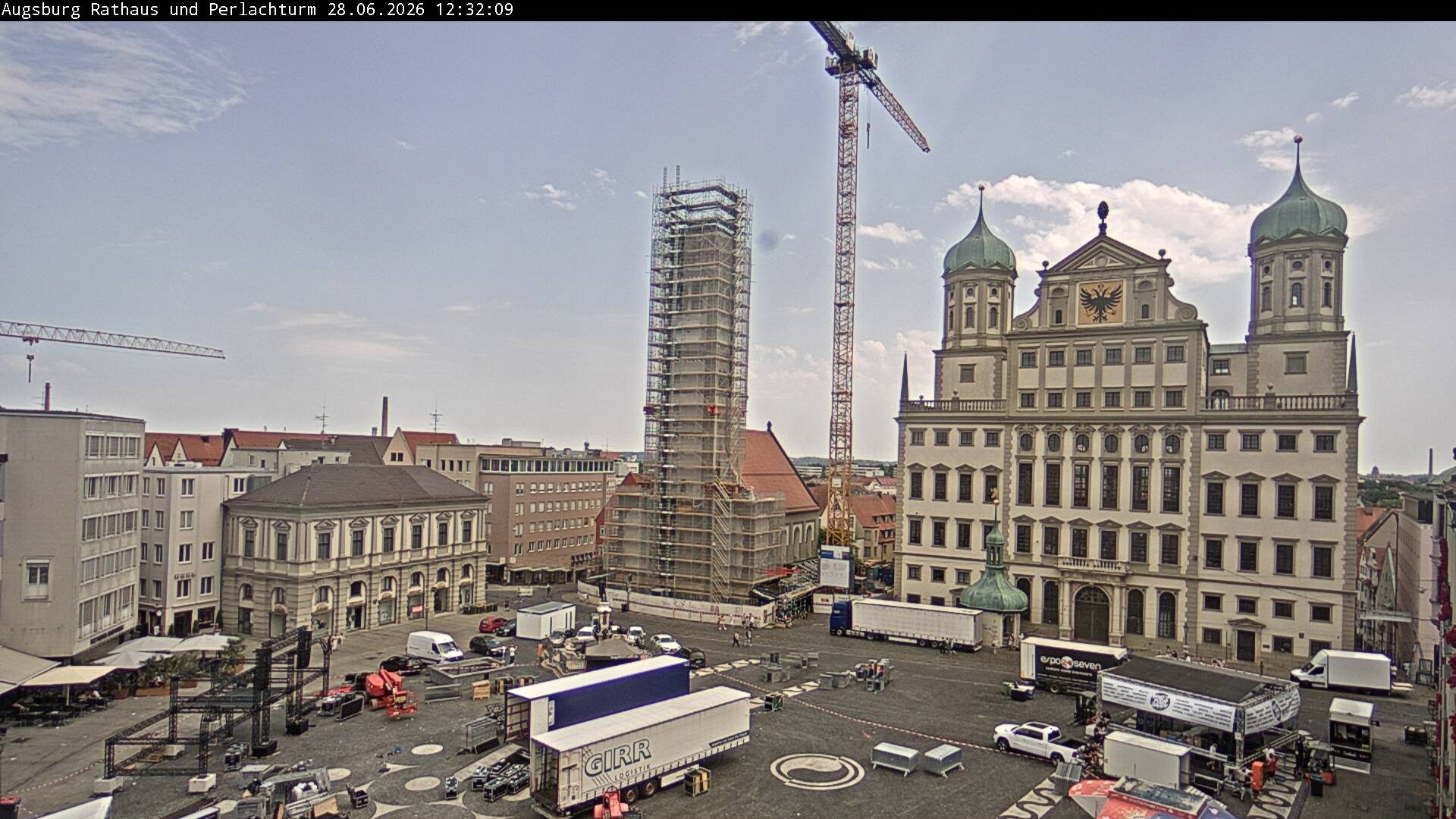 Archived image Webcam Rathausplatz in Augsburg, Bavaria