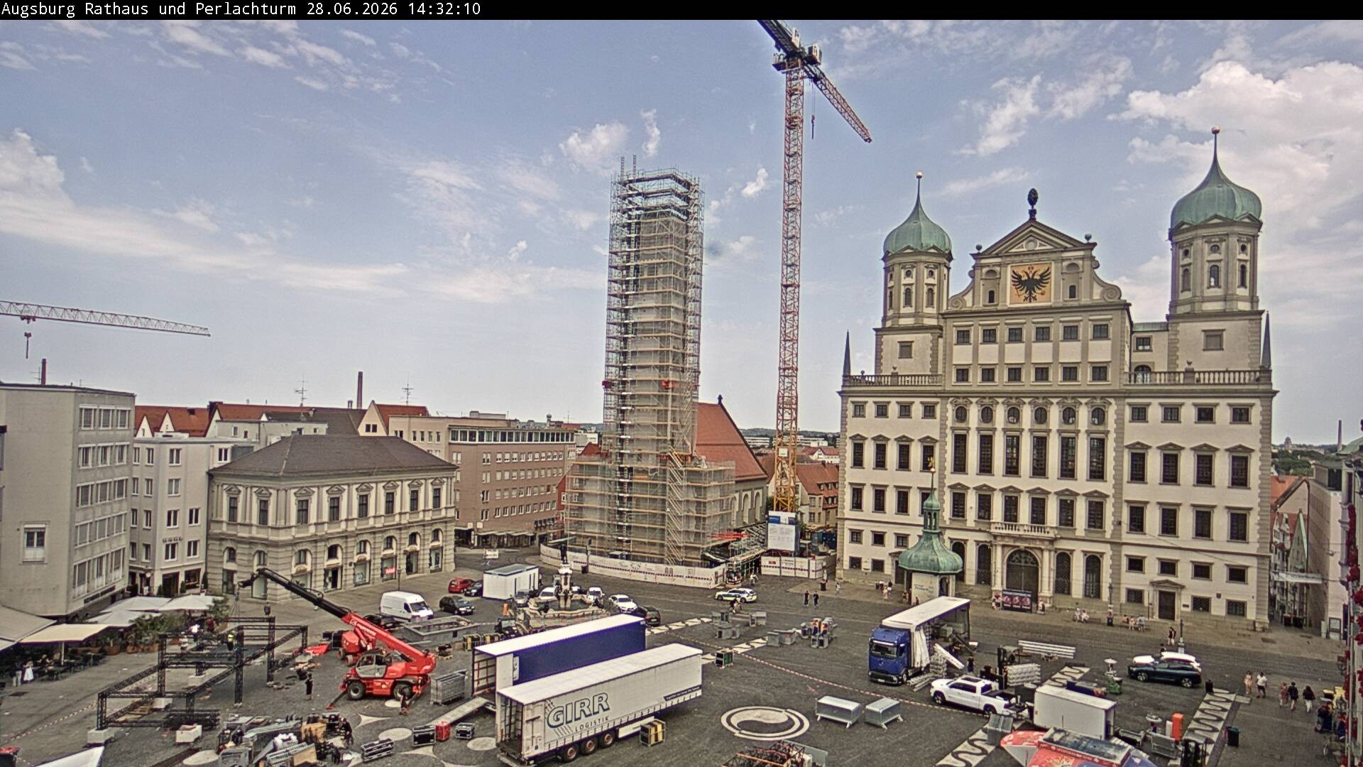 Archived image Webcam Rathausplatz in Augsburg, Bavaria