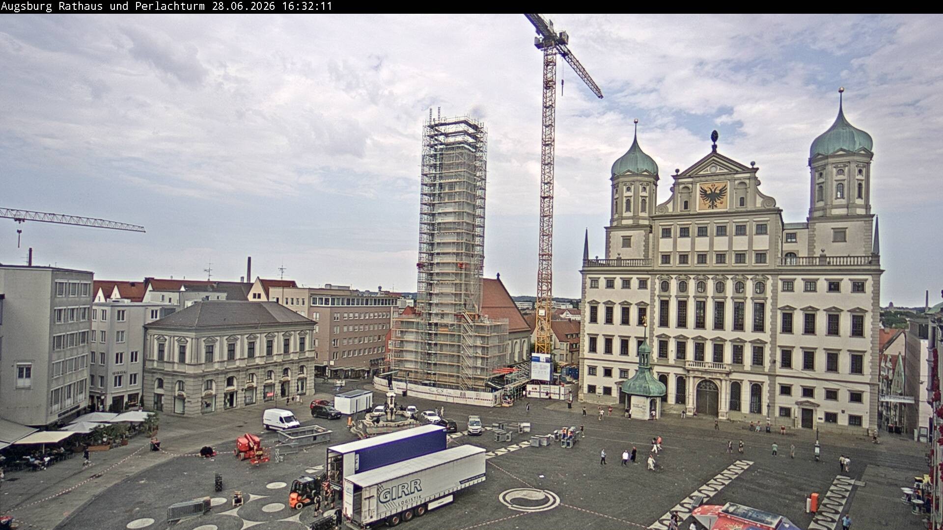 Archived image Webcam Rathausplatz in Augsburg, Bavaria