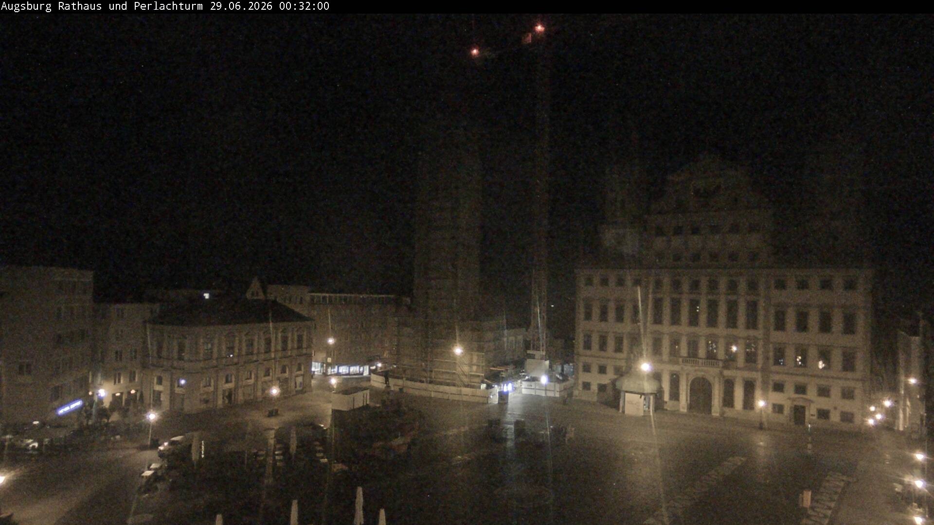 Archiv Foto Webcam Augsburger Rathausplatz und Perlachturm