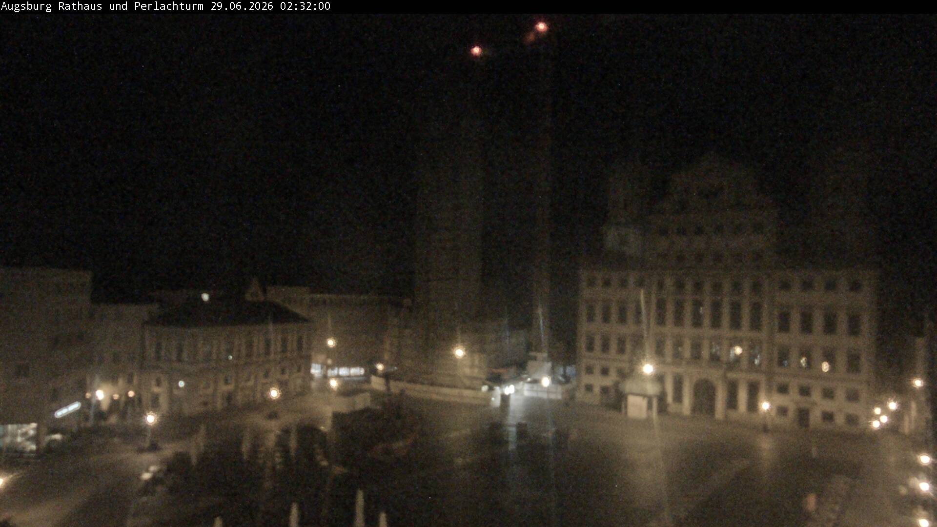 Archiv Foto Webcam Augsburger Rathausplatz und Perlachturm