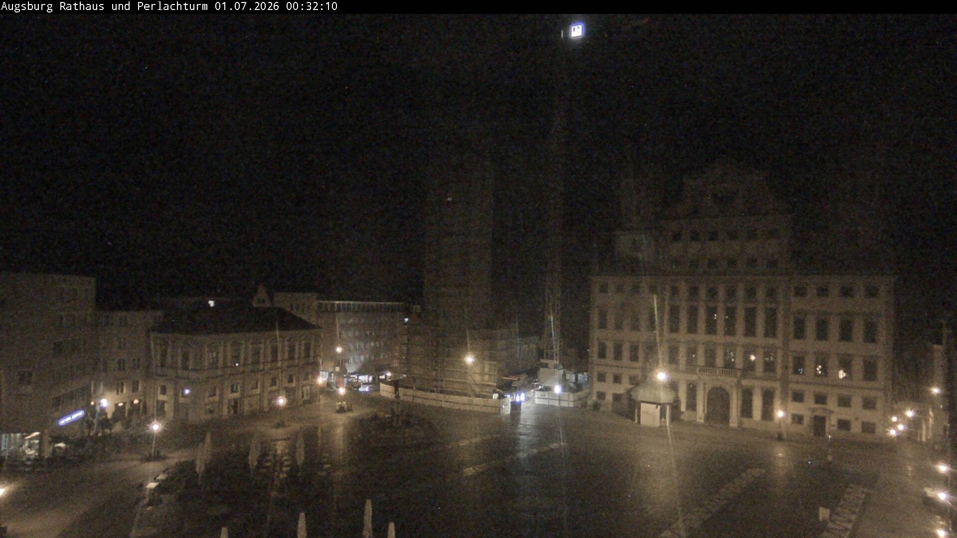 Archiv Foto Webcam Augsburger Rathausplatz und Perlachturm