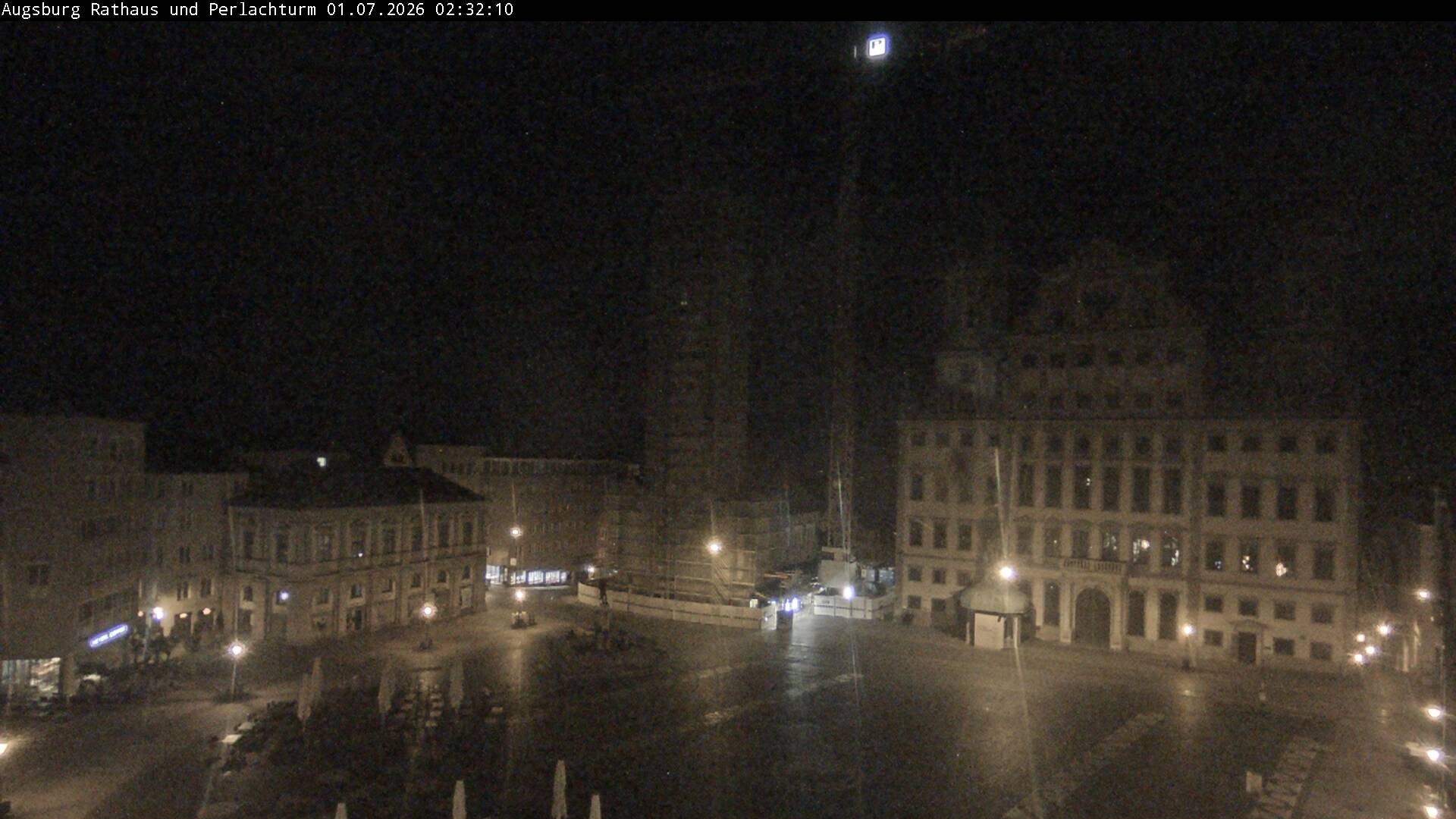 Archiv Foto Webcam Augsburger Rathausplatz und Perlachturm