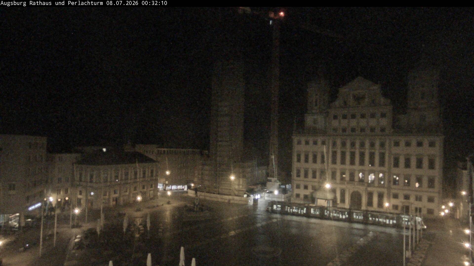 Archiv Foto Webcam Augsburger Rathausplatz und Perlachturm