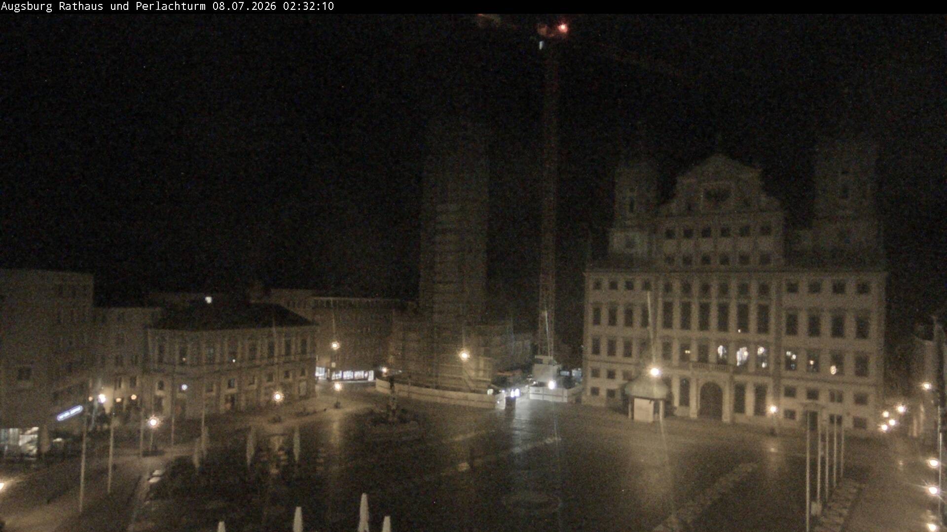Archiv Foto Webcam Augsburger Rathausplatz und Perlachturm