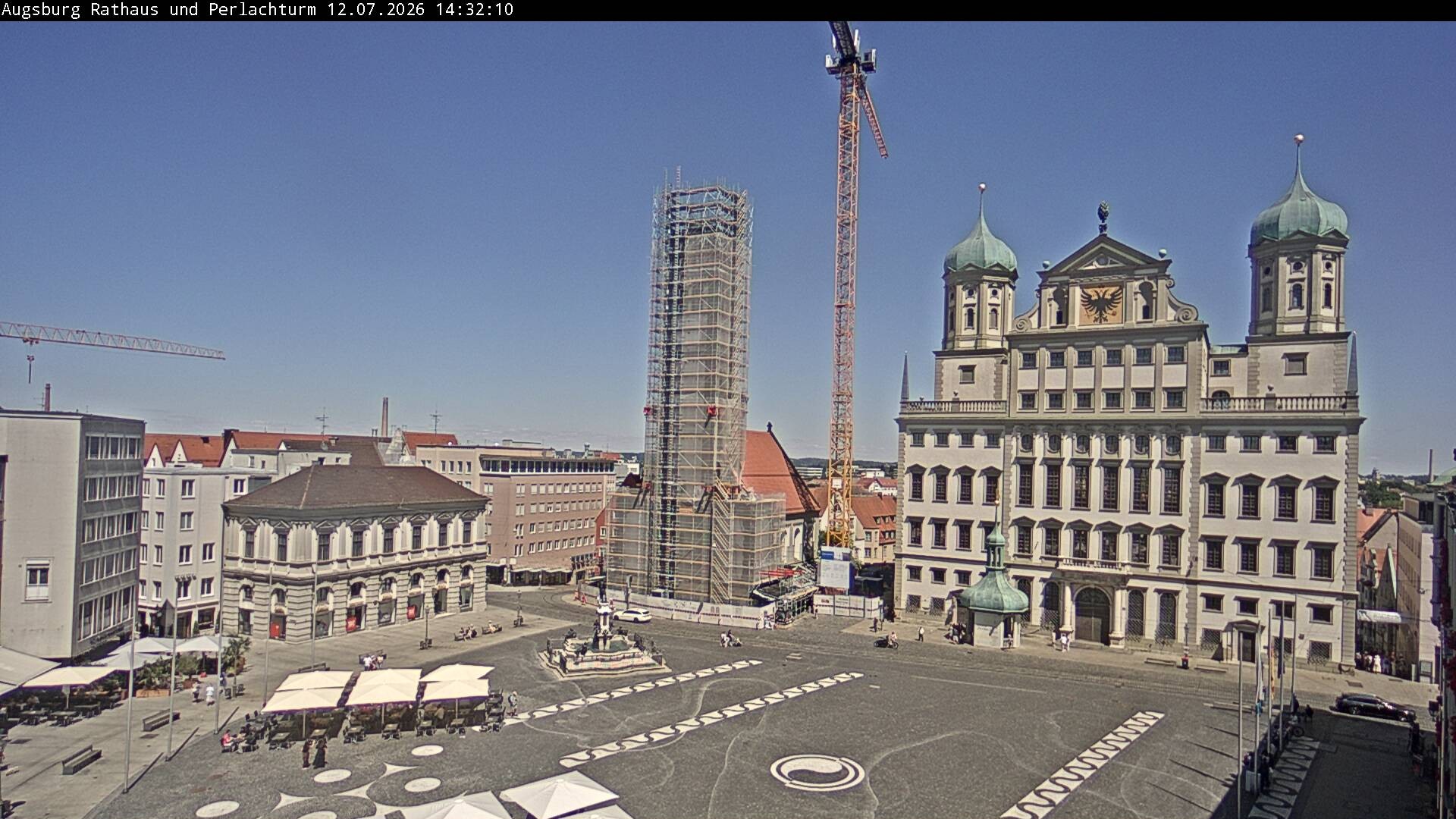 Archived image Webcam Rathausplatz in Augsburg, Bavaria