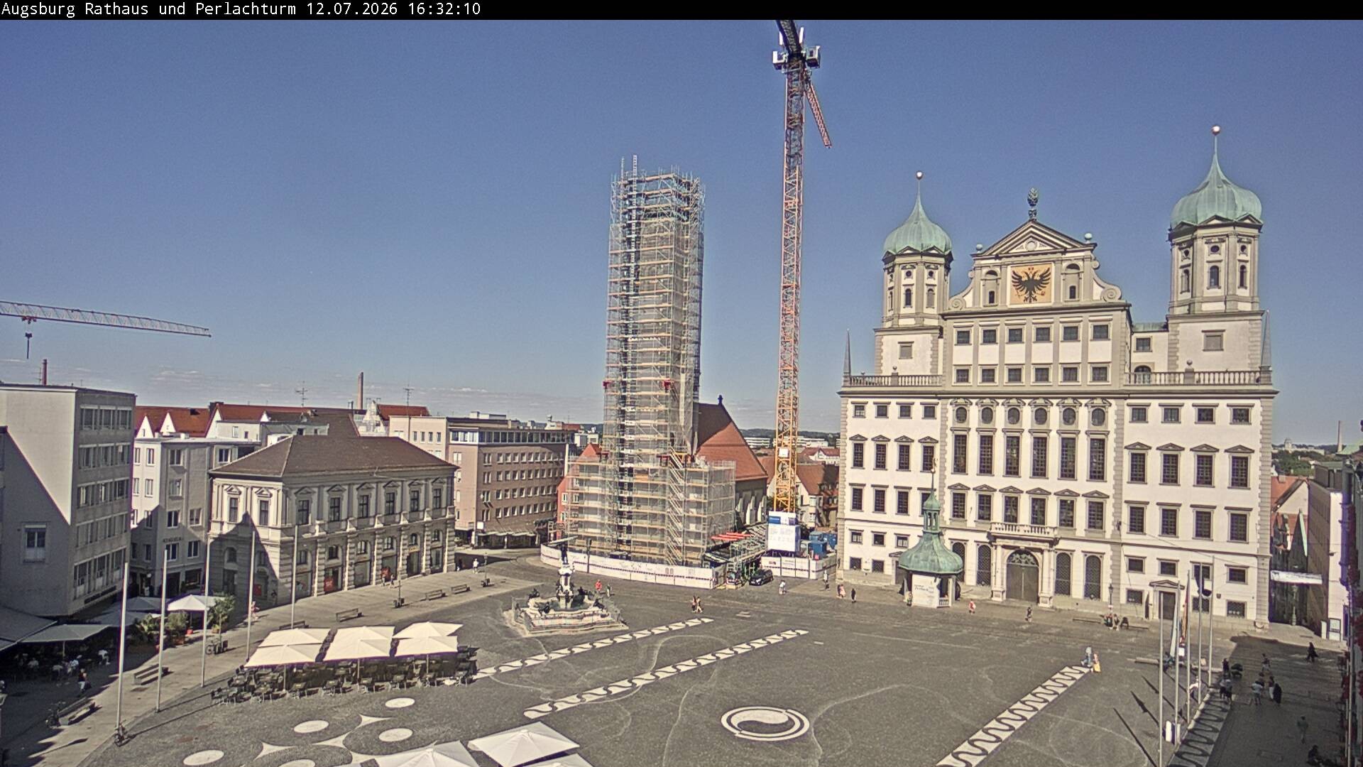 Archived image Webcam Rathausplatz in Augsburg, Bavaria