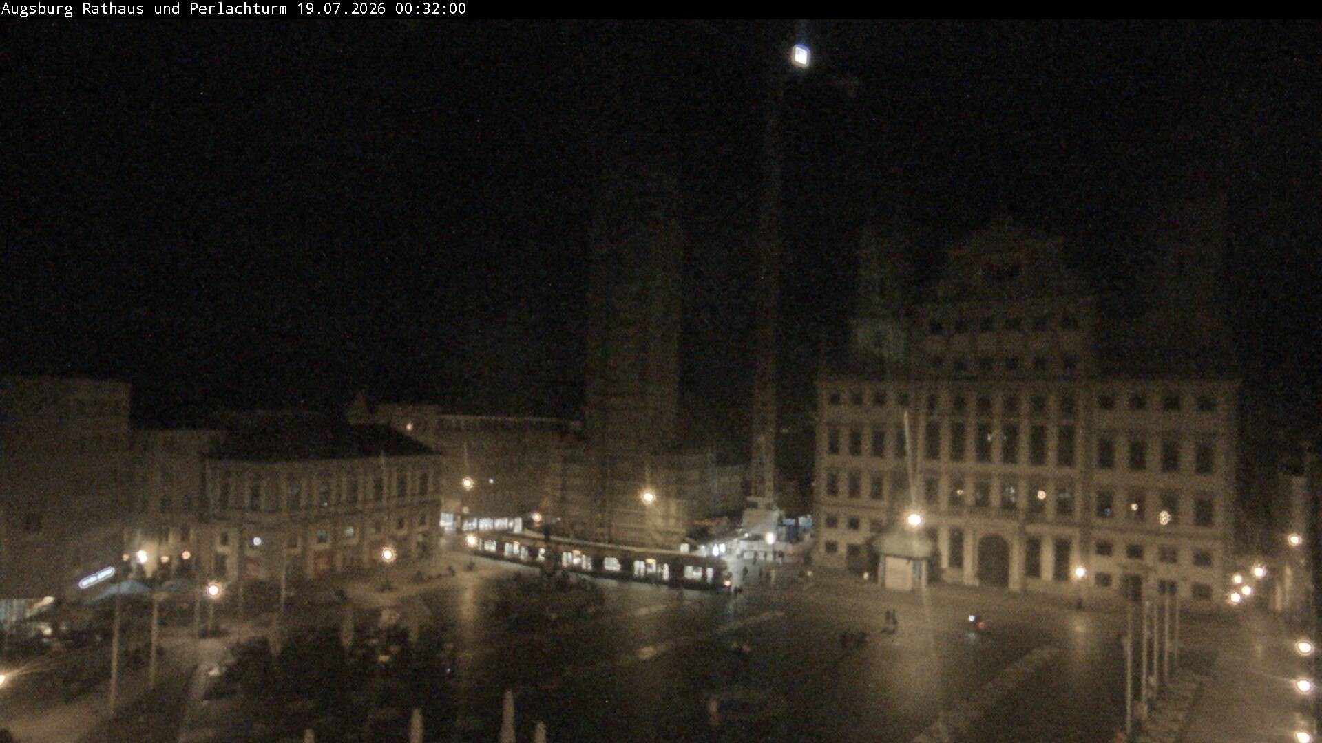 Archiv Foto Webcam Augsburger Rathausplatz und Perlachturm
