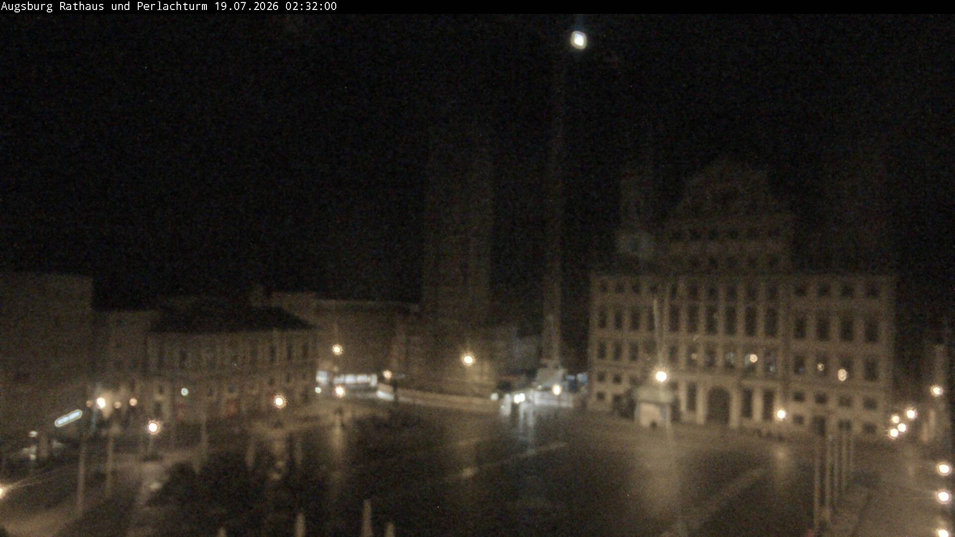 Archiv Foto Webcam Augsburger Rathausplatz und Perlachturm