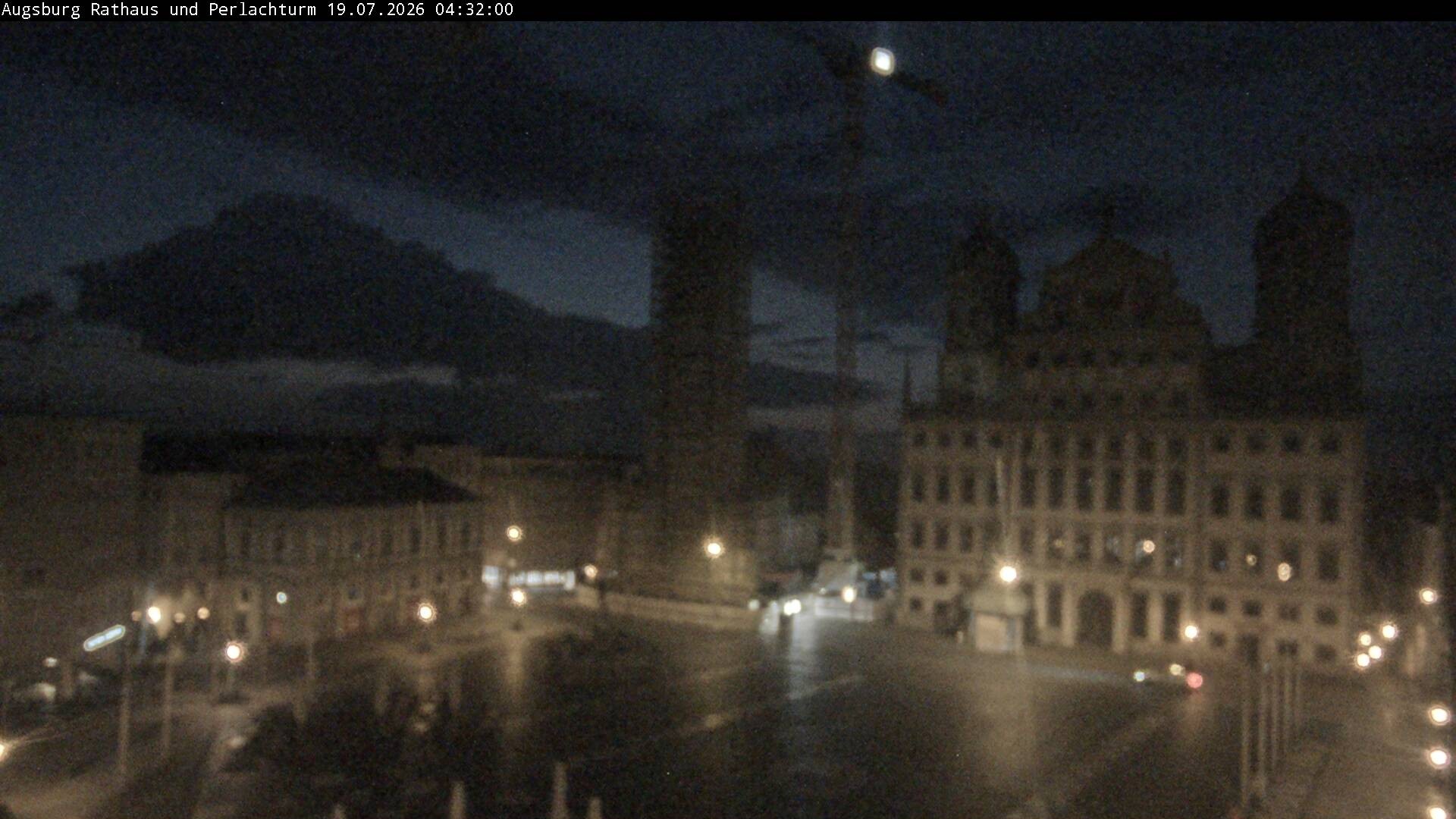 Archiv Foto Webcam Augsburger Rathausplatz und Perlachturm