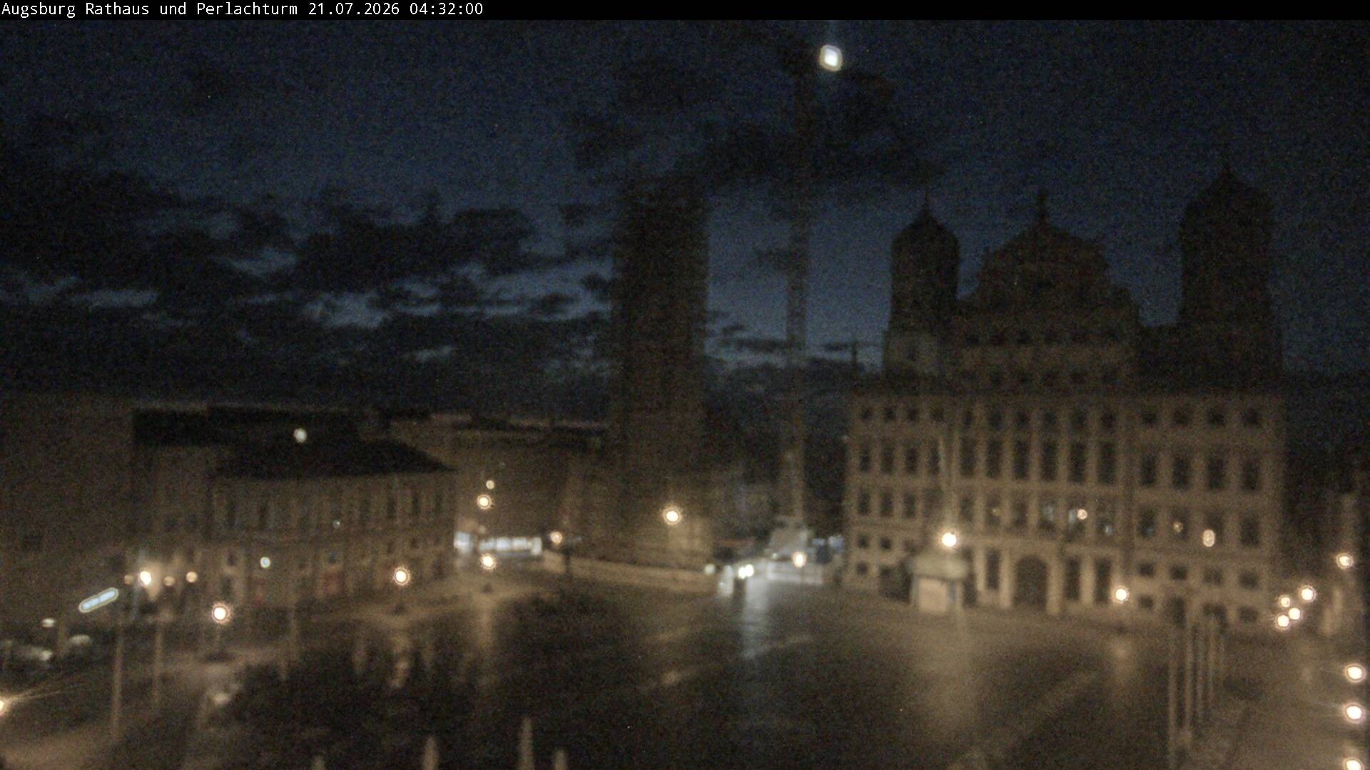 Archiv Foto Webcam Augsburger Rathausplatz und Perlachturm
