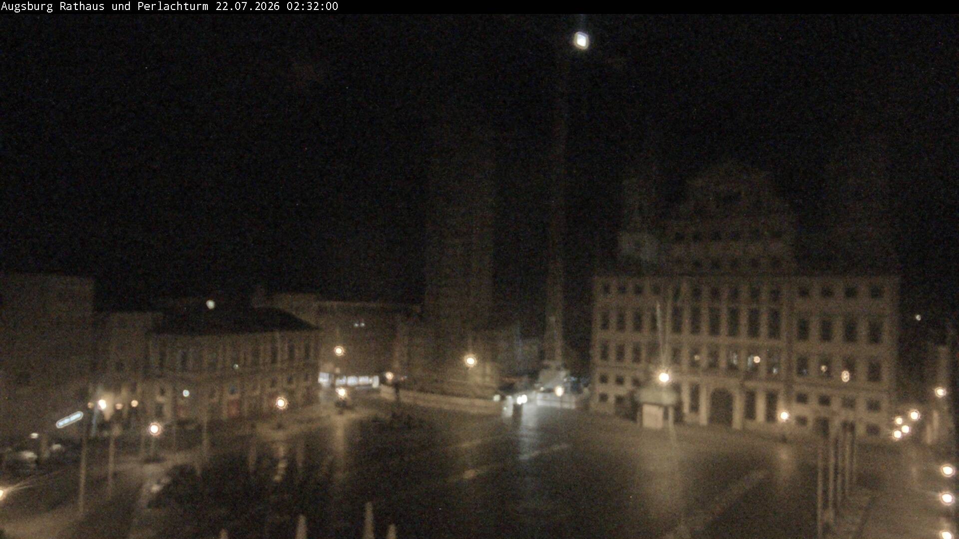 Archiv Foto Webcam Augsburger Rathausplatz und Perlachturm
