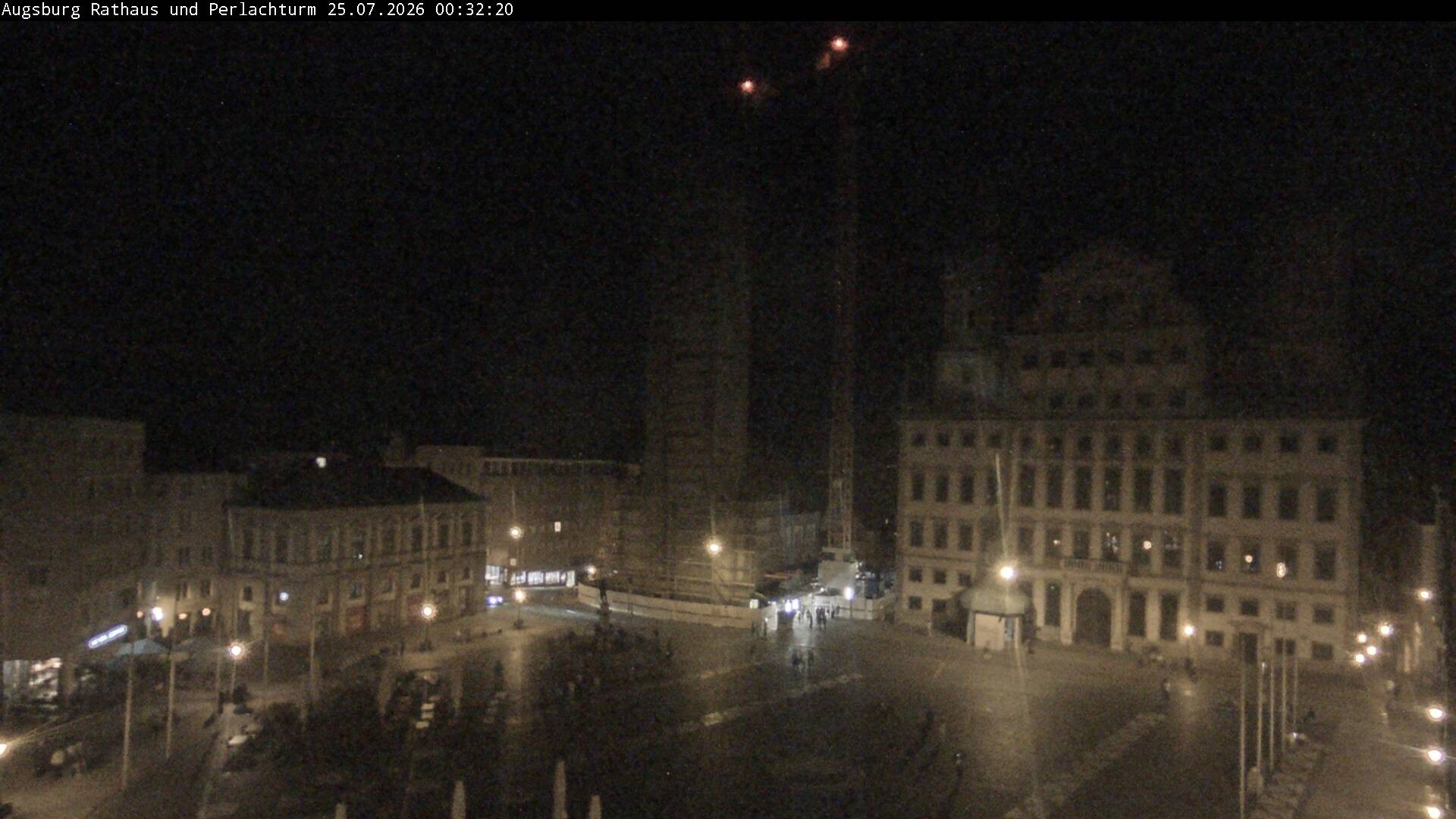 Archiv Foto Webcam Augsburger Rathausplatz und Perlachturm
