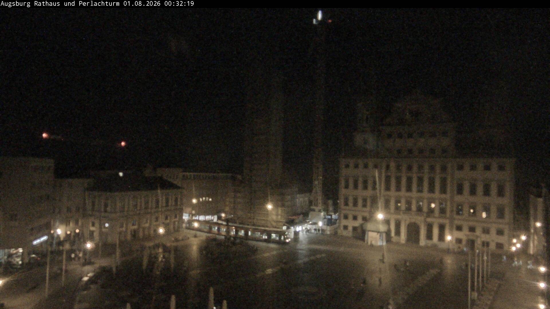 Archiv Foto Webcam Augsburger Rathausplatz und Perlachturm
