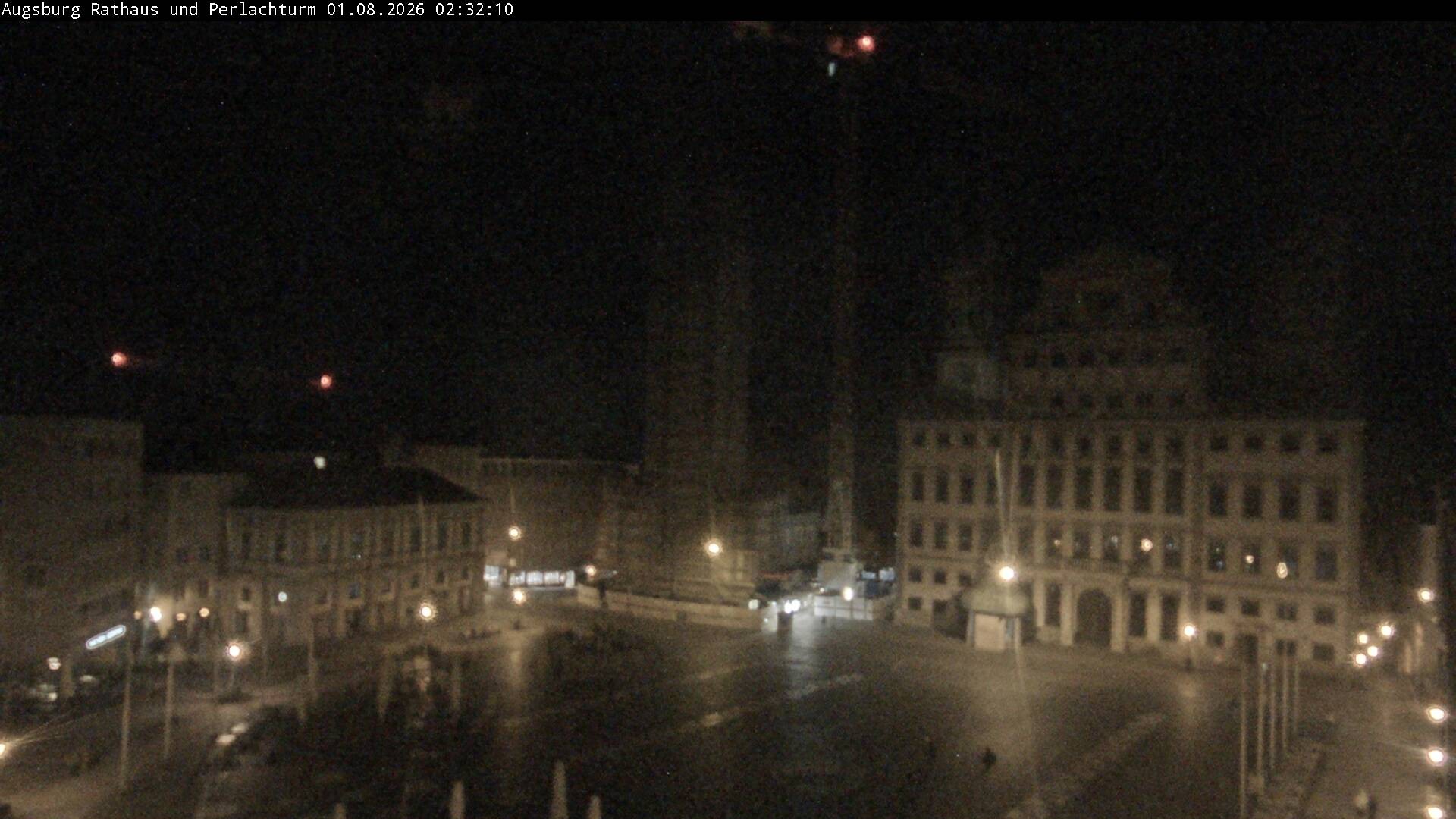 Archiv Foto Webcam Augsburger Rathausplatz und Perlachturm