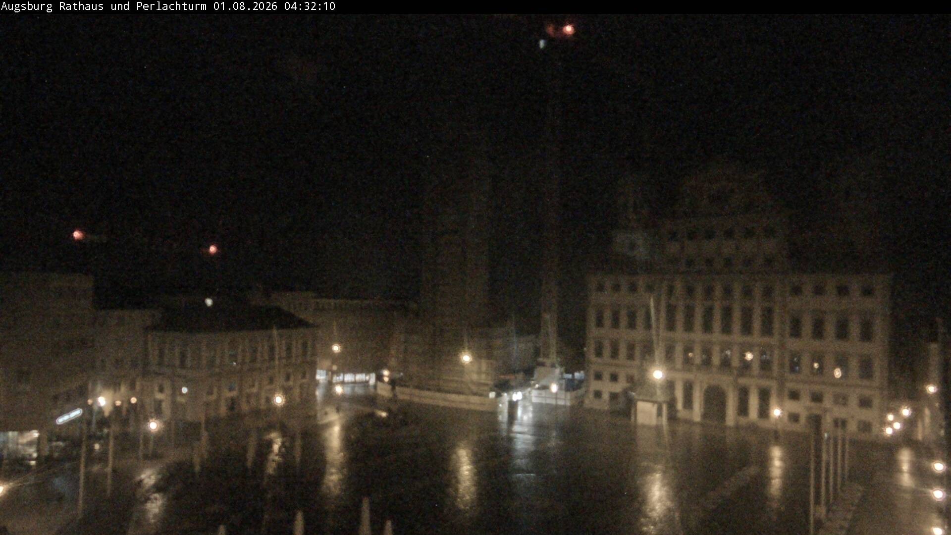 Archiv Foto Webcam Augsburger Rathausplatz und Perlachturm