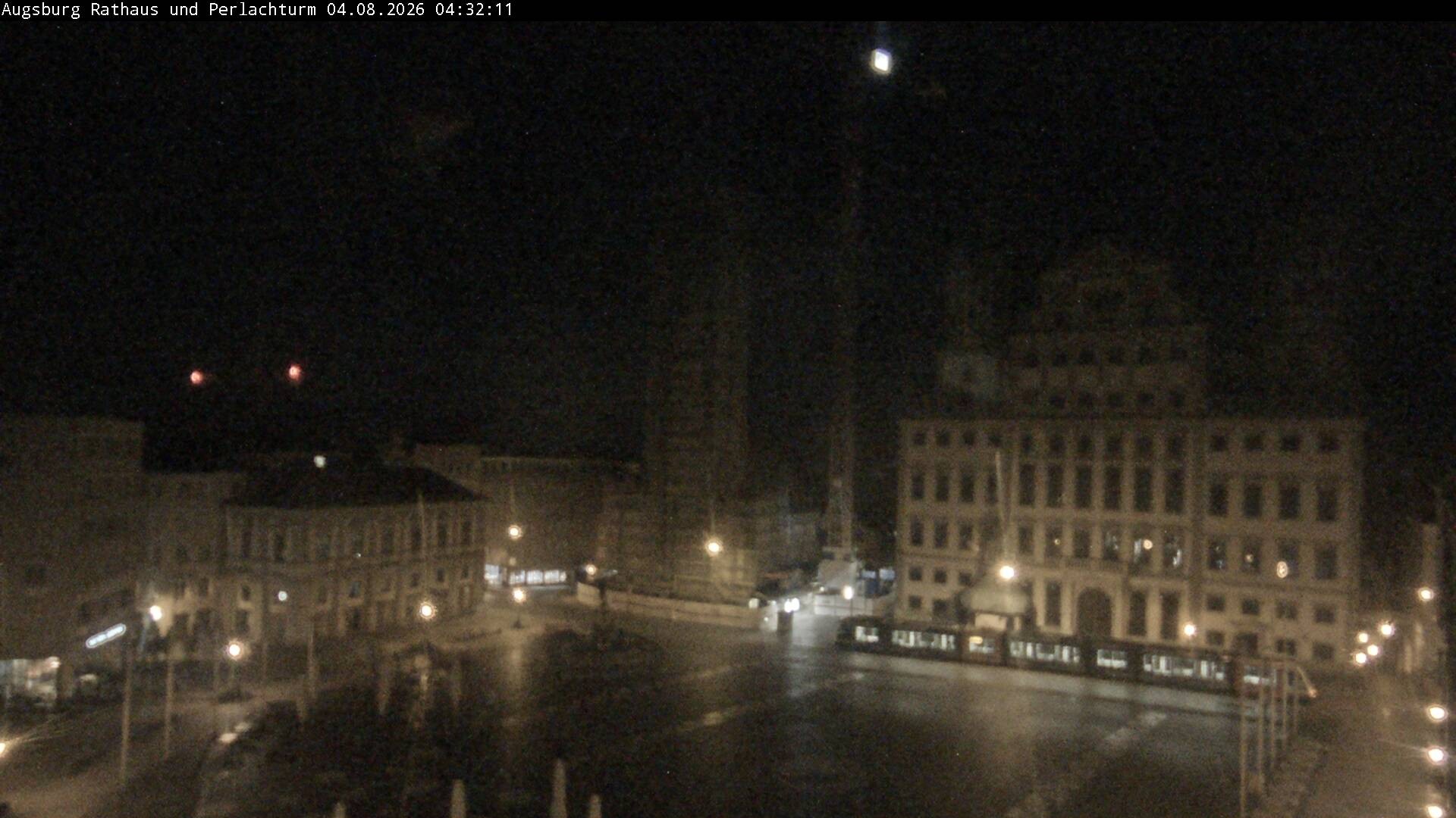 Archiv Foto Webcam Augsburger Rathausplatz und Perlachturm