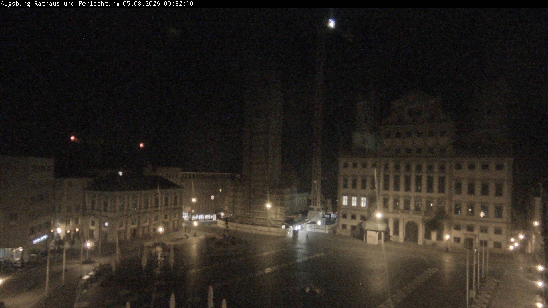 Archiv Foto Webcam Augsburger Rathausplatz und Perlachturm