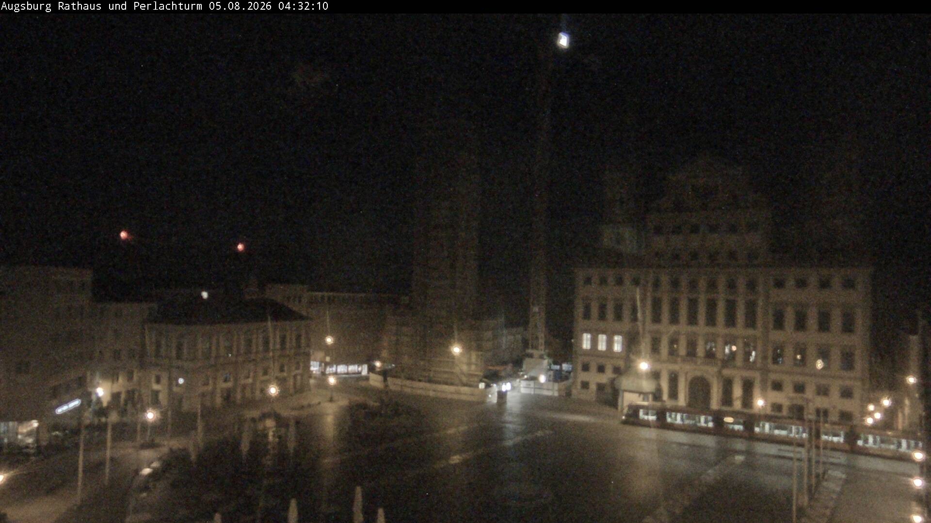 Archiv Foto Webcam Augsburger Rathausplatz und Perlachturm